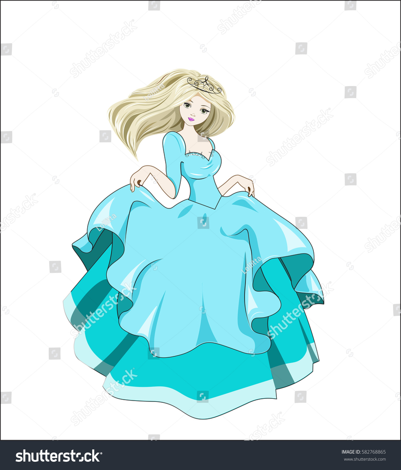 princess bride blue dress