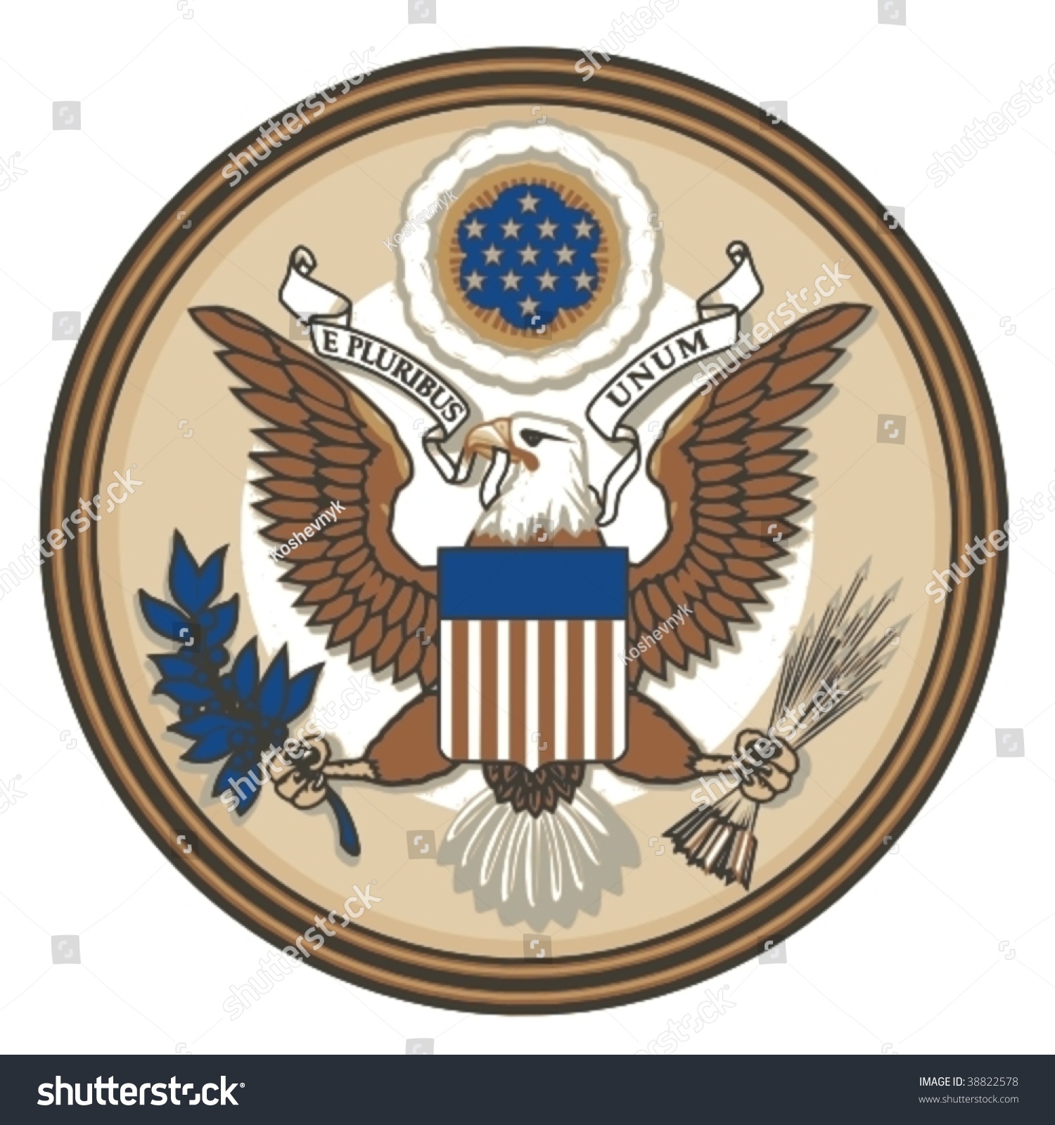 Great Seal Of United States Of America Stock Vector Illustration ...