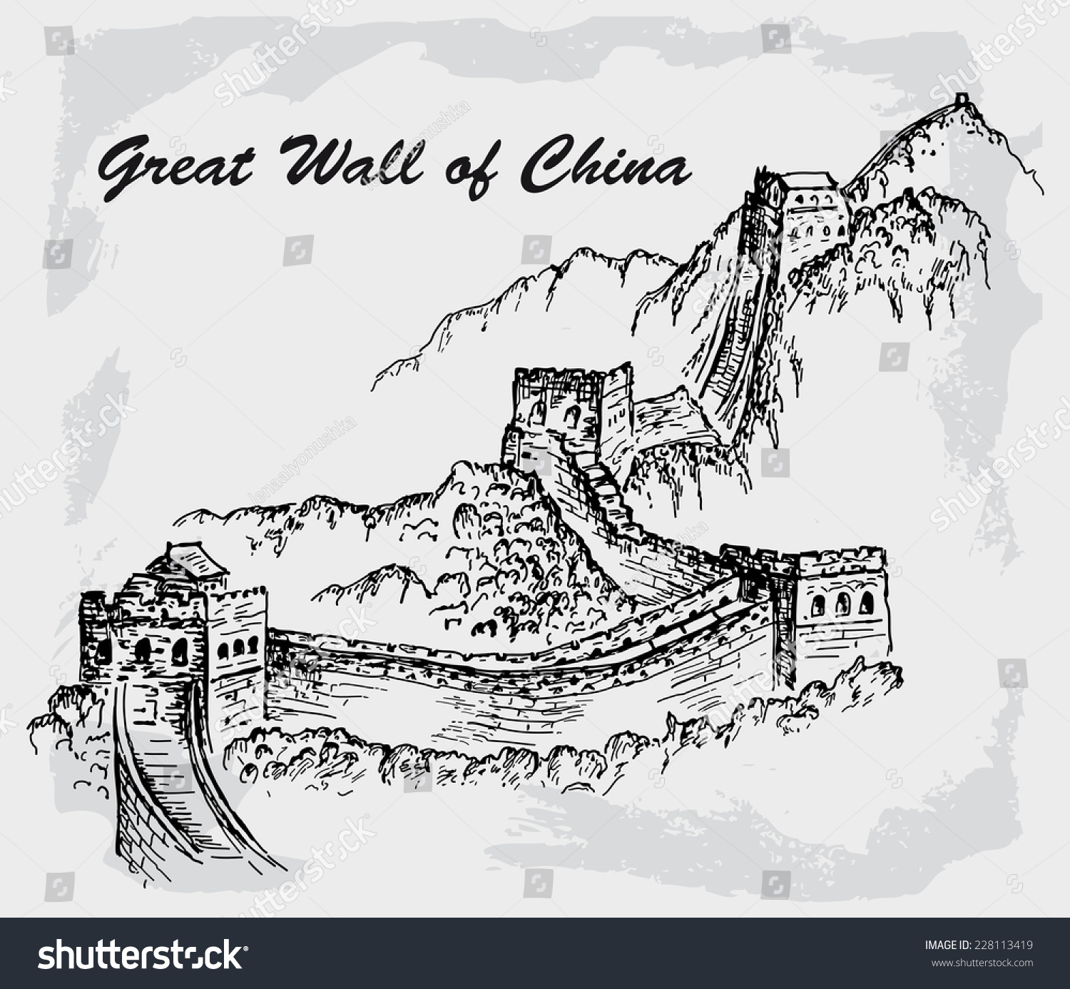 6,727 Great wall drawing Images, Stock Photos & Vectors | Shutterstock