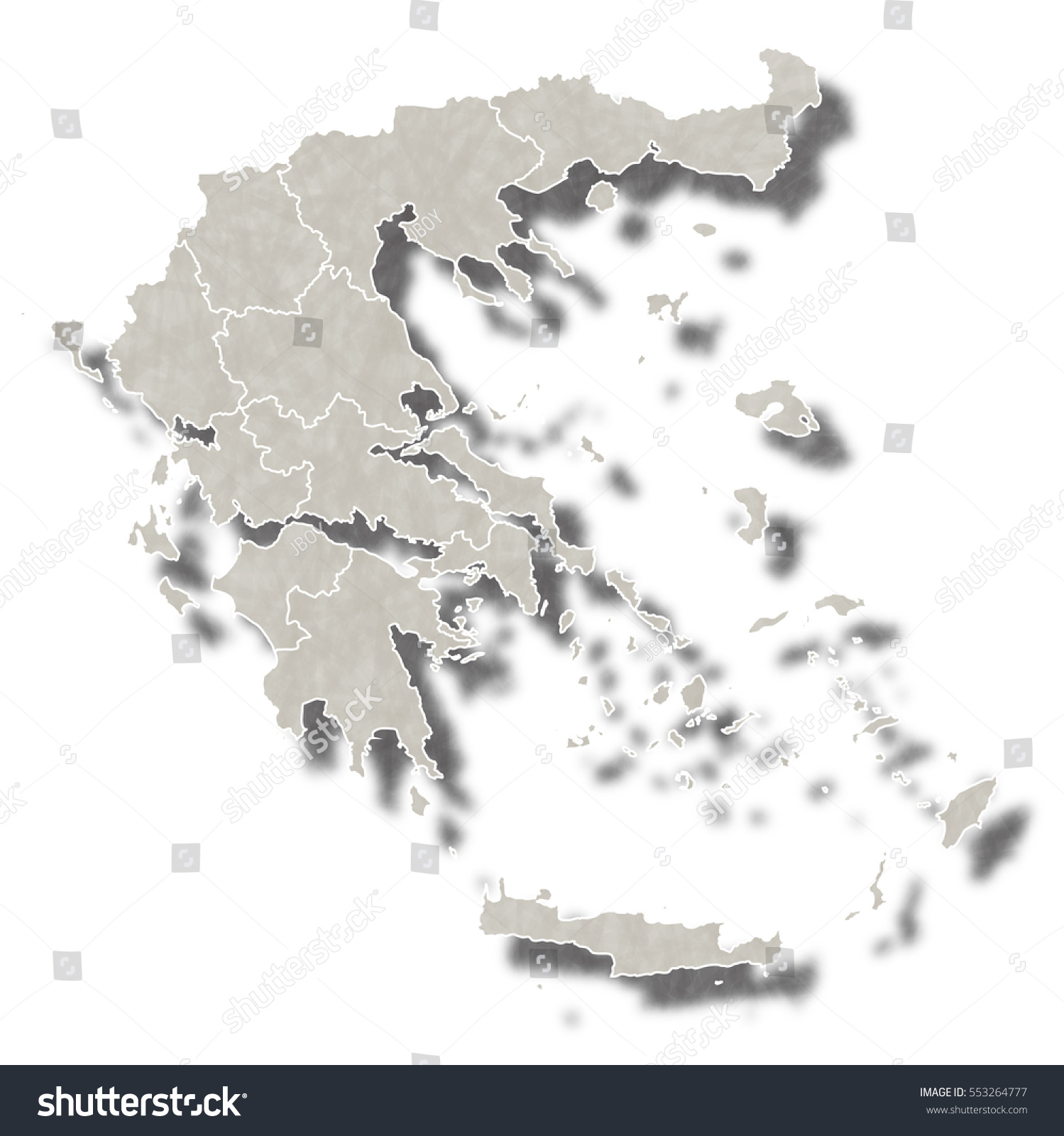 Stock Vector Greece Map City Icon 553264777 