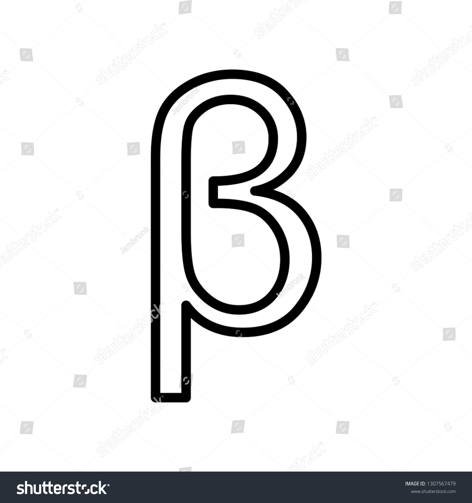 Greek Alphabet Beta Vector Icon Stock Vector (Royalty Free) 1307567479 ...