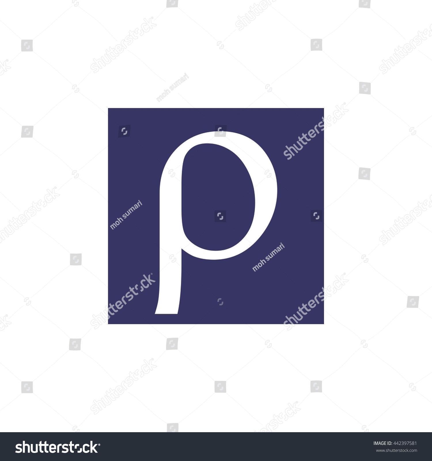 greek alphabet rho letter logo stock vector 442397581 shutterstock greek letter rho