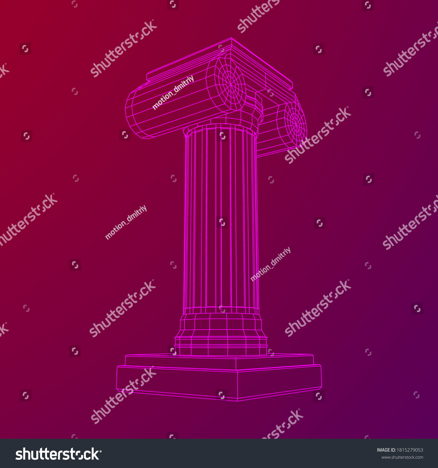 Greek Ionic Column Ancient Pillars Roman Stock Vector Royalty Free 1815279053 Shutterstock