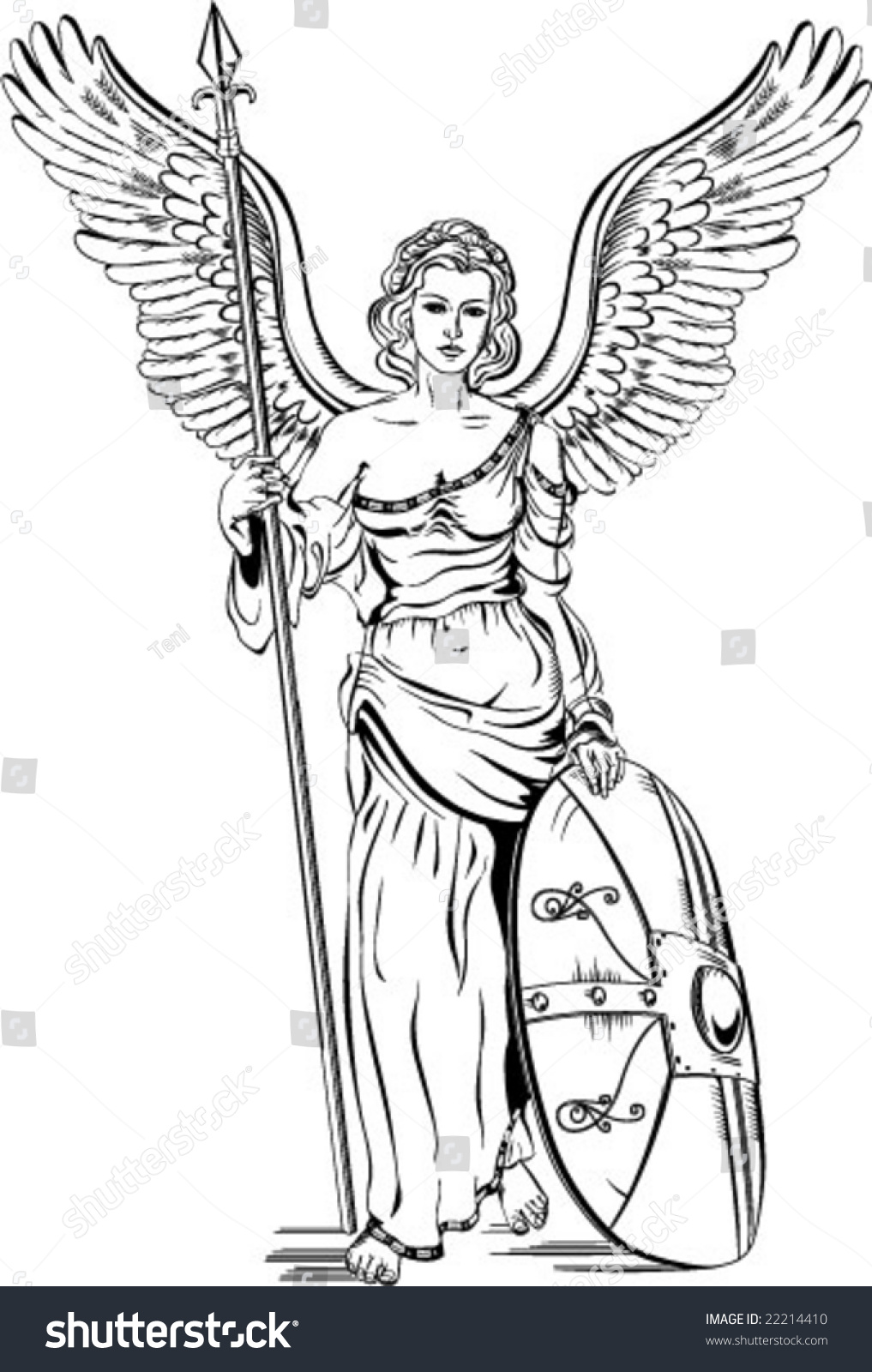 Greeklike Goddess Vector Illustration Stock Vector 22214410 - Shutterstock