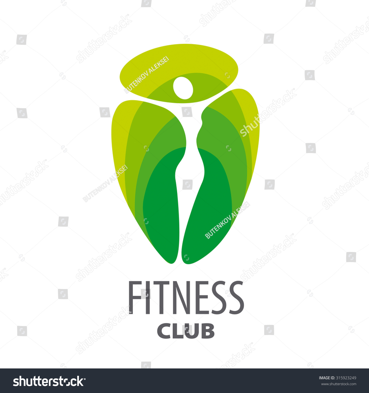 Green Abstract Vector Logo For Fitness Club - 315923249 : Shutterstock