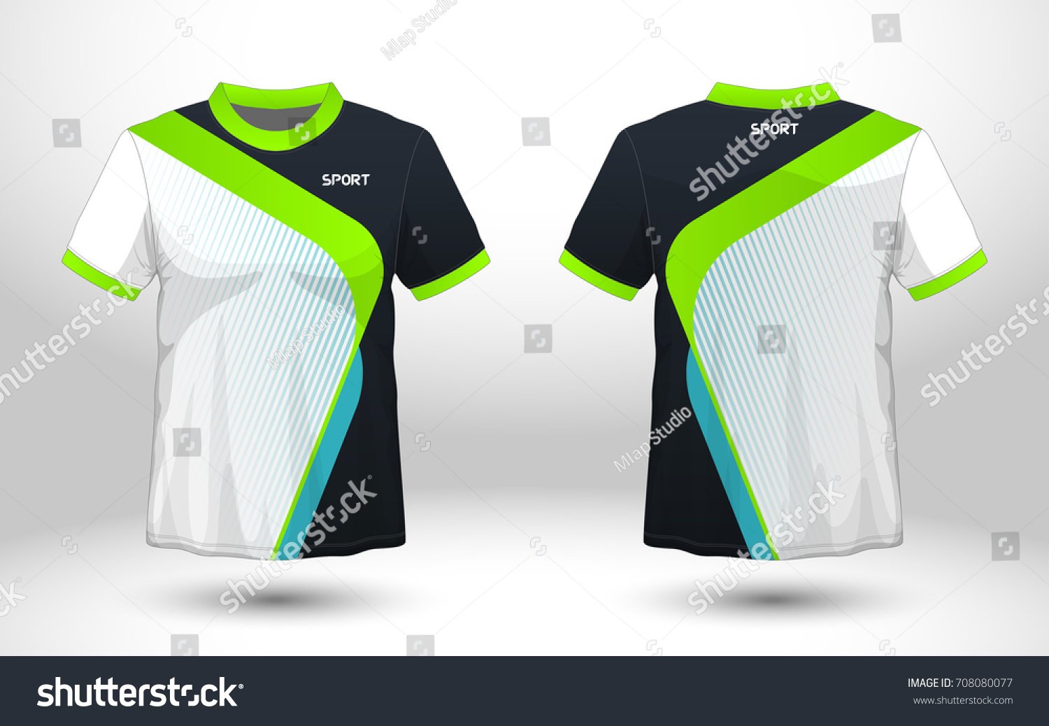 Download Green Black Layout Football Sport Tshirt Stock Vector ...