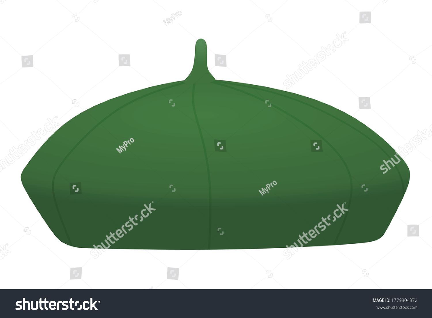 Green Beret Hat Vector Illustration Stock Vector (Royalty Free ...