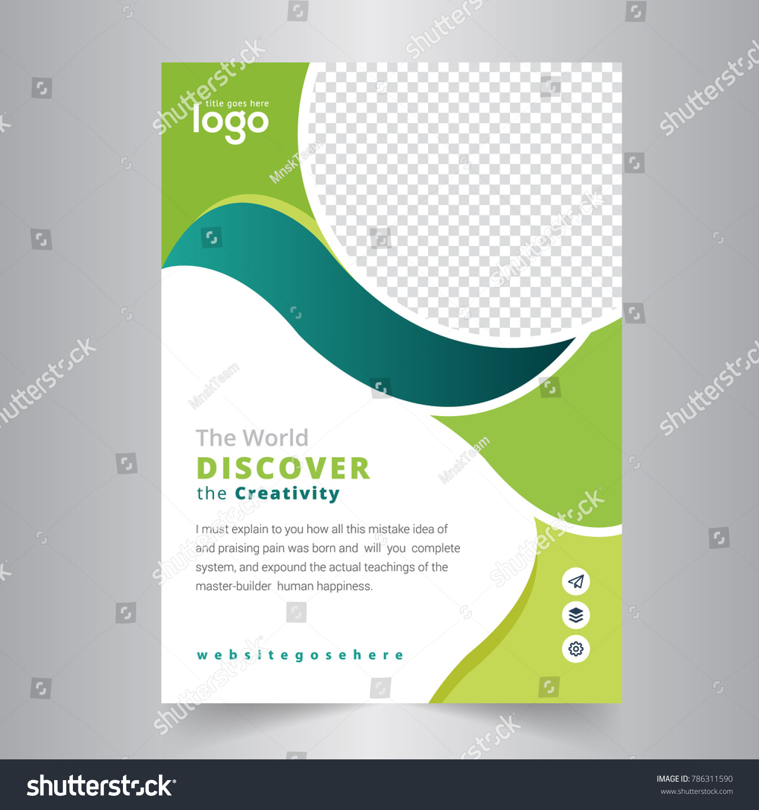 green brochure design template