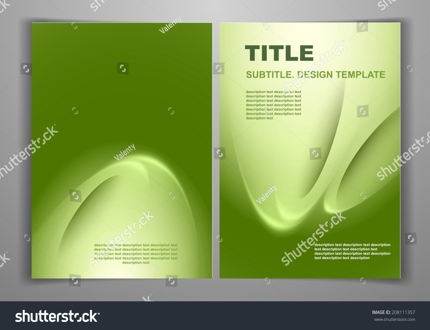 Green Business Front Back Flyer Template Stock Vector (Royalty Free ...