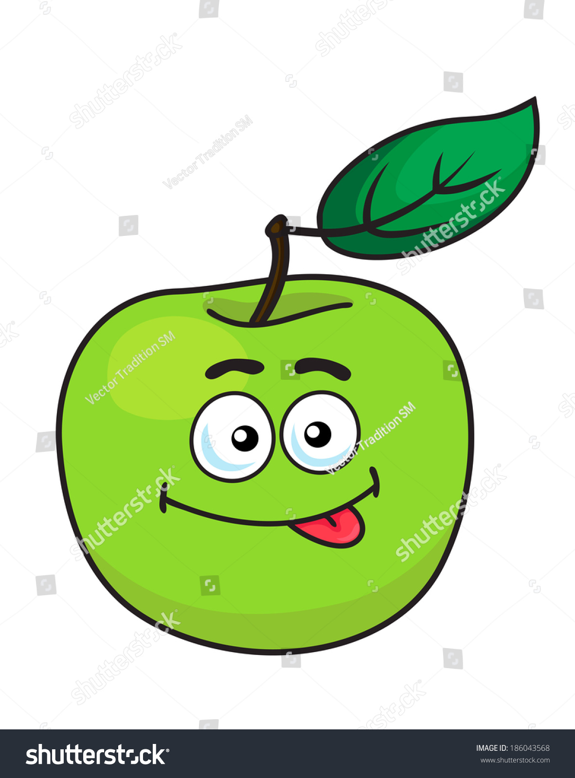 View Apple Fruit Cartoon PNG