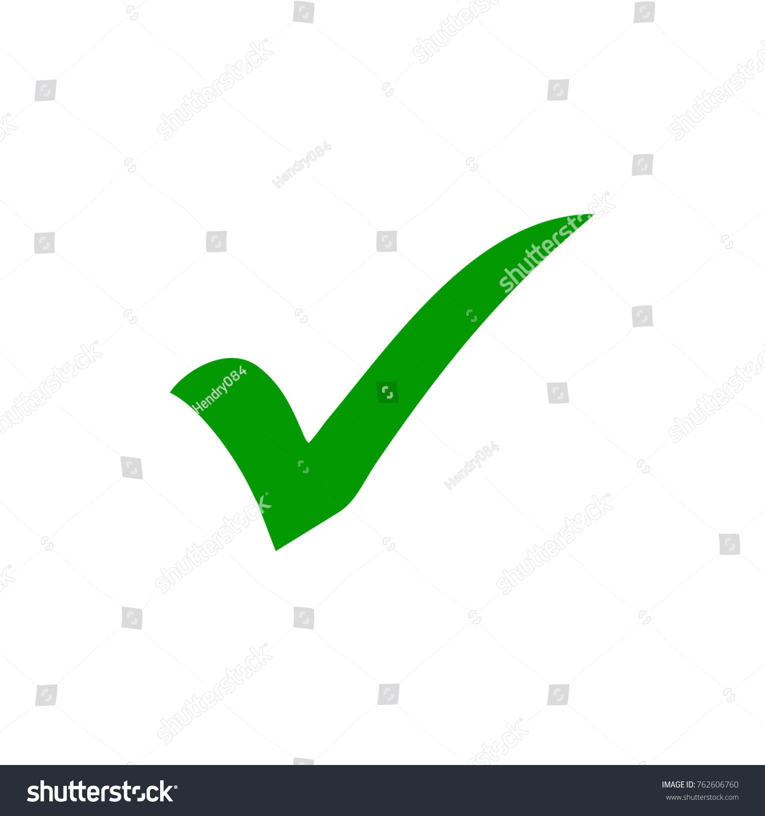 Green Check Mark Icon Stock Vector (Royalty Free) 762606760