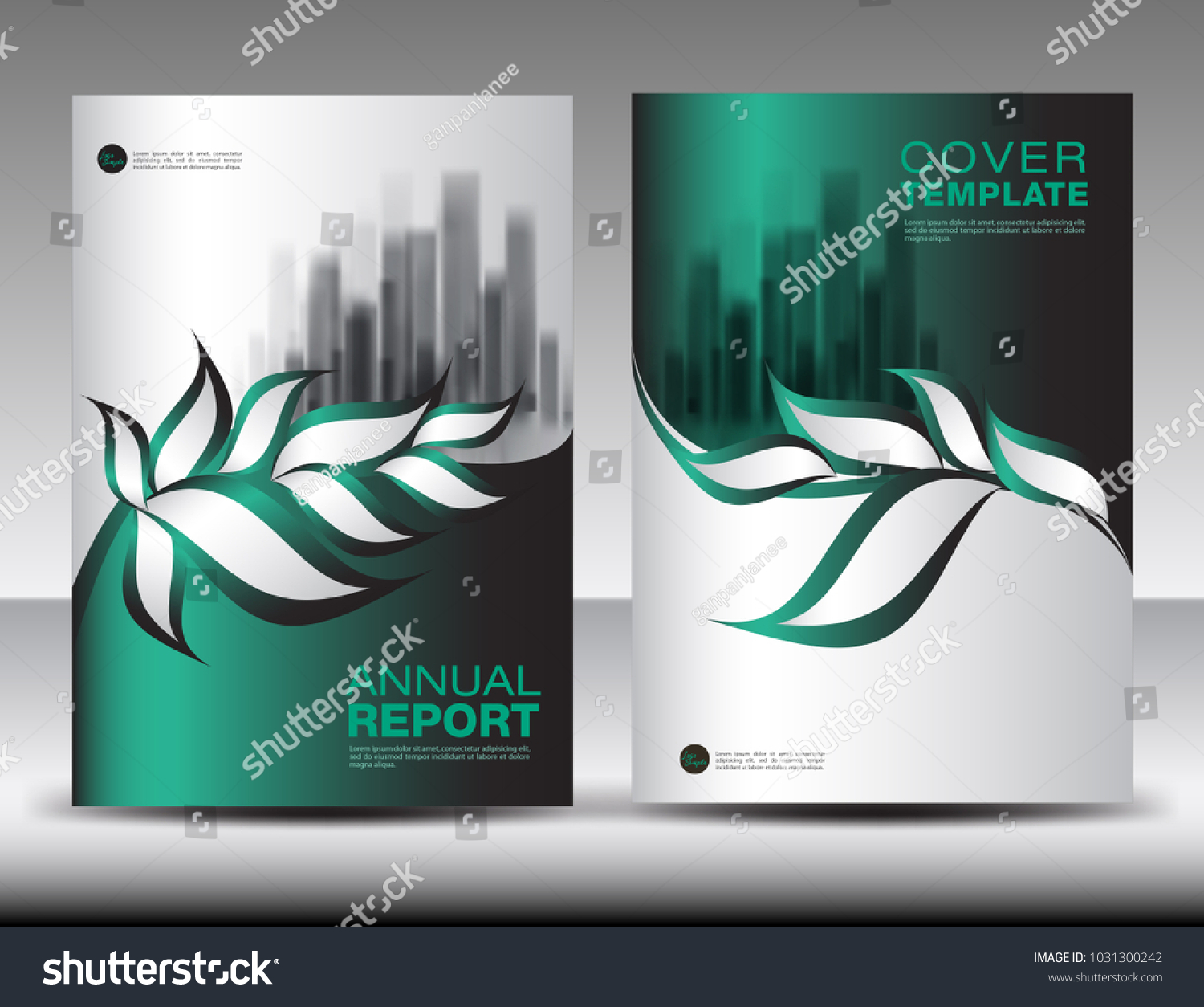 Green Cover Design Template Vector Nature Stock Vector Royalty Free