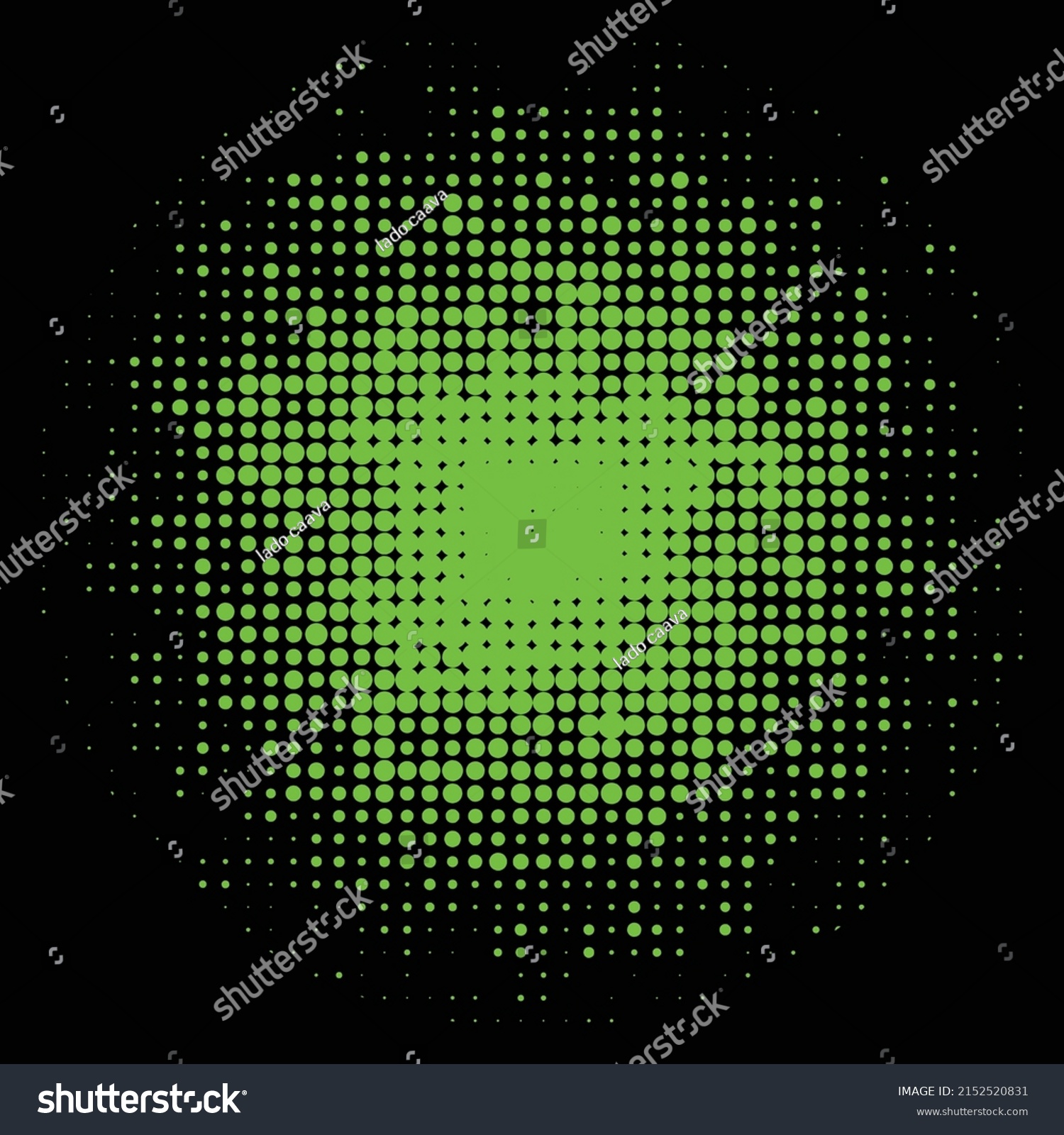 Green Dot Black Background Stock Vector (Royalty Free) 2152520831