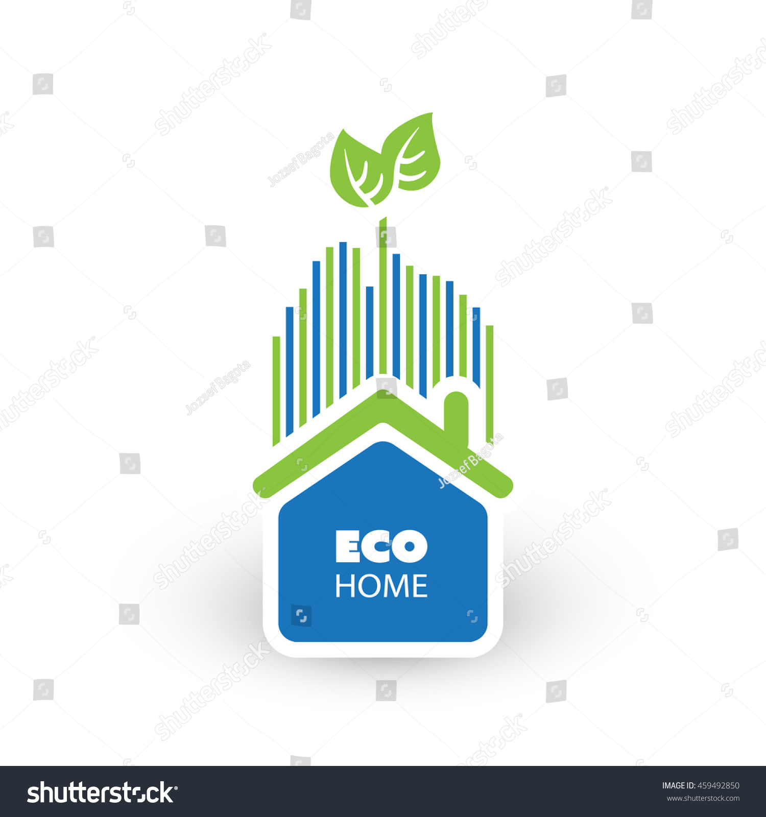 iGreeni iEcoi Friendly iHomei iConcepti Illustration Stock Vector 