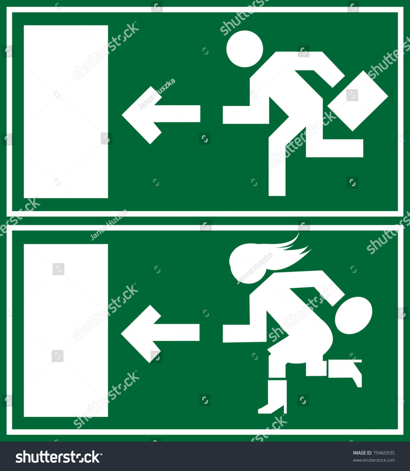 Green Emergency Exit Sign Icon Symbol Stock Vector Royalty Free 79460935 Shutterstock 2565