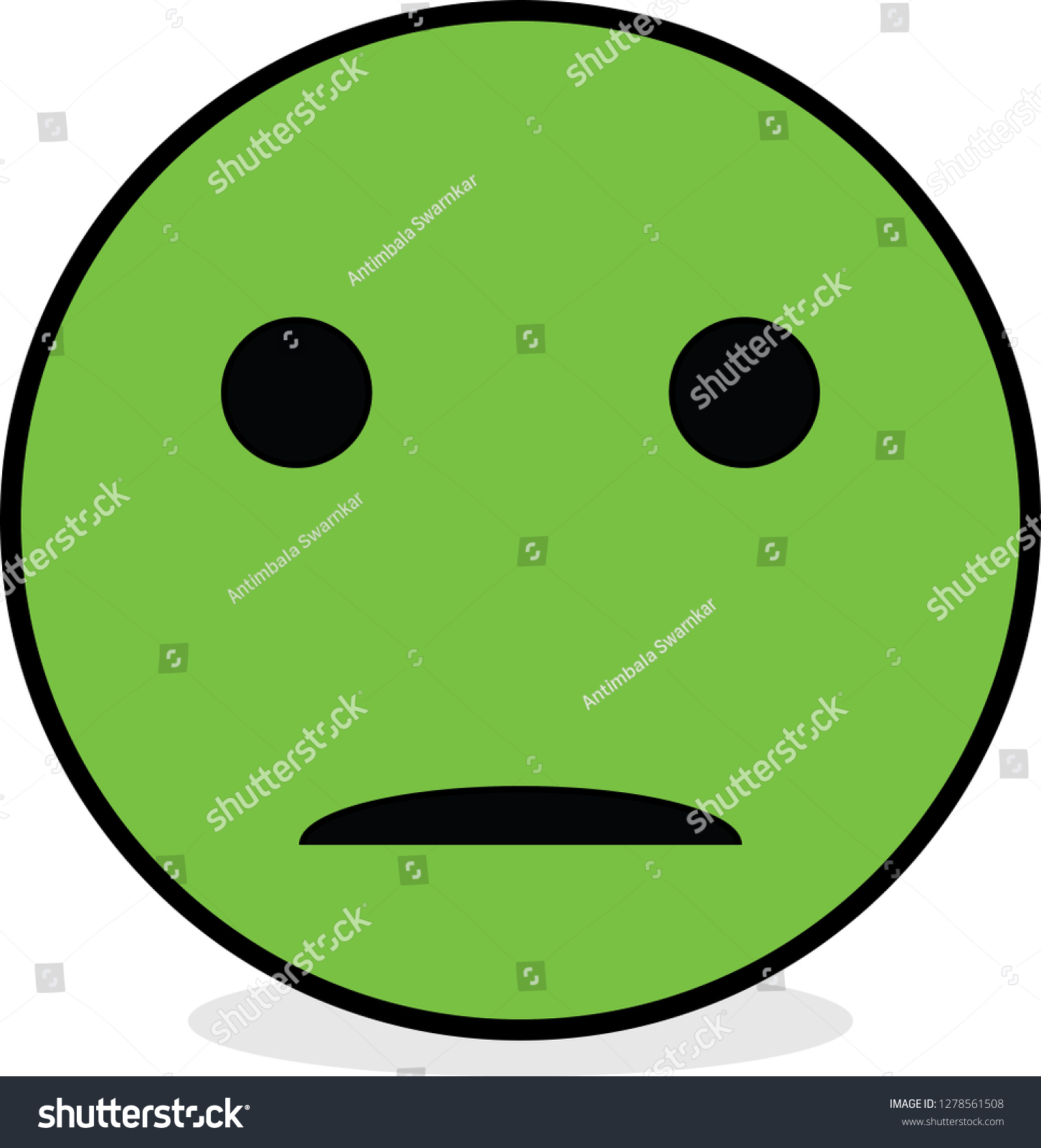 Green Emoji Icon Stock Vector (Royalty Free) 1278561508