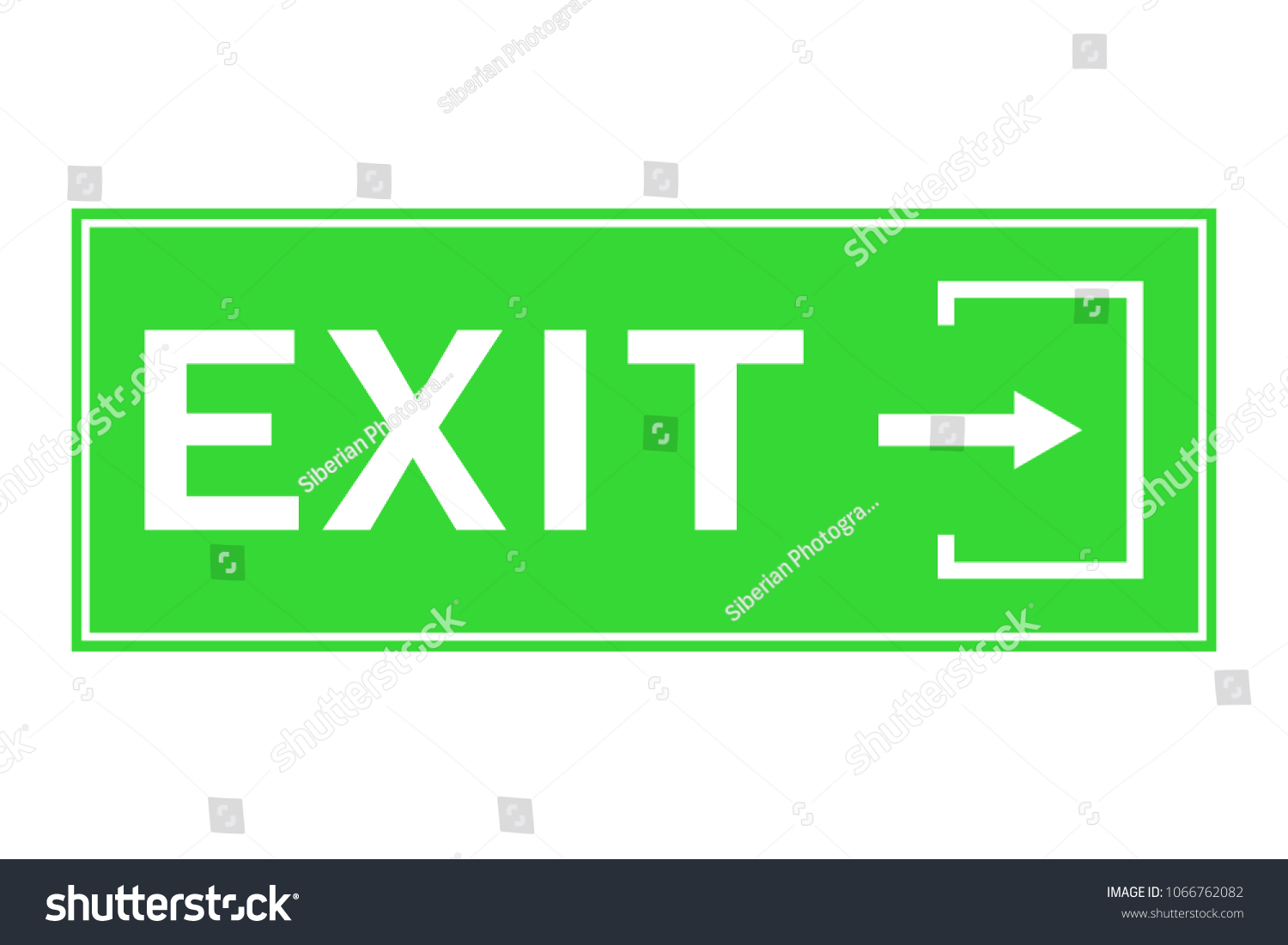 Green Exit Door Sign Vector Stock Vector (Royalty Free) 1066762082 ...