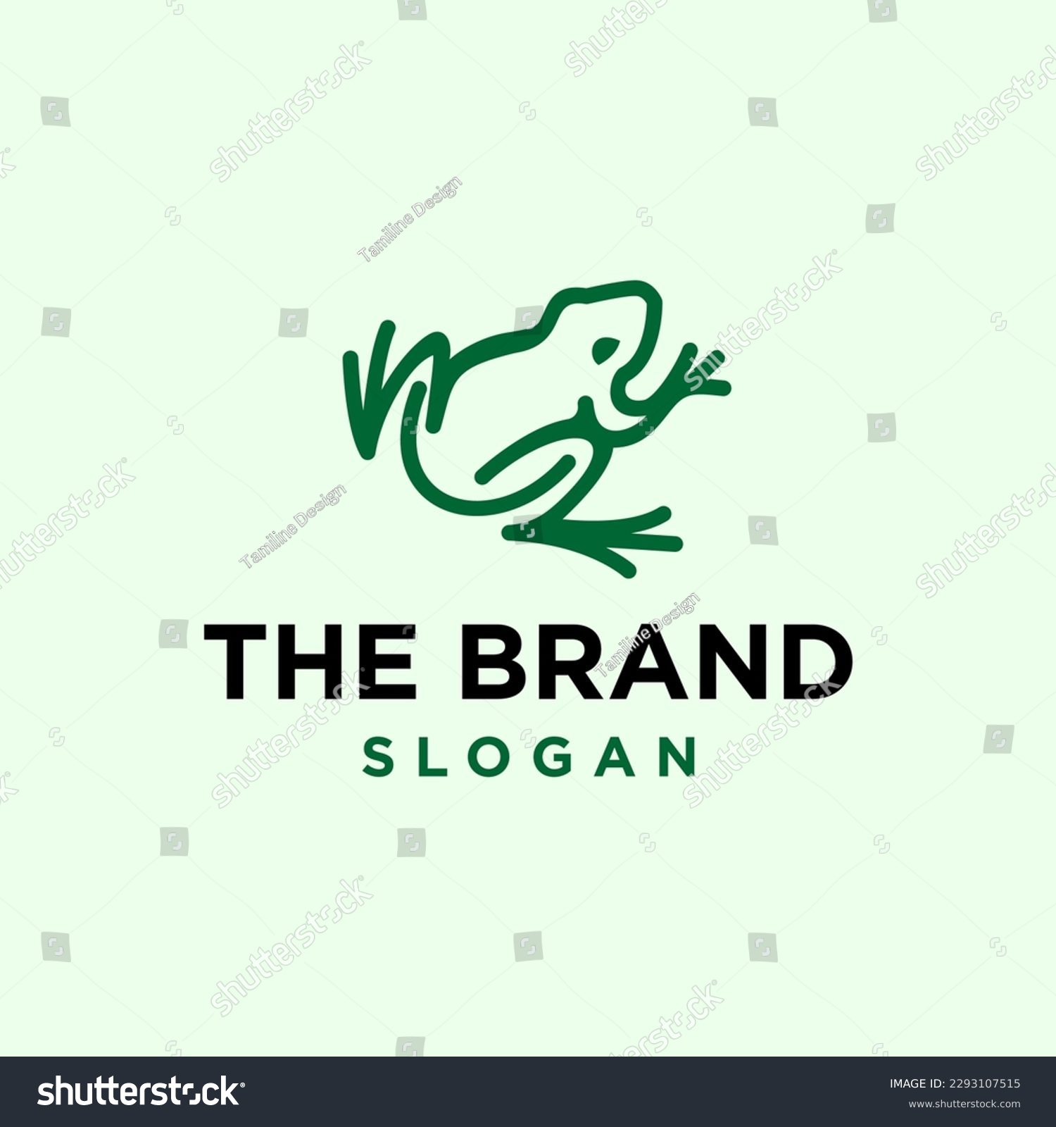 SVG of green frog simple line icon logo vector design, modern animal toad logo pictogram design svg