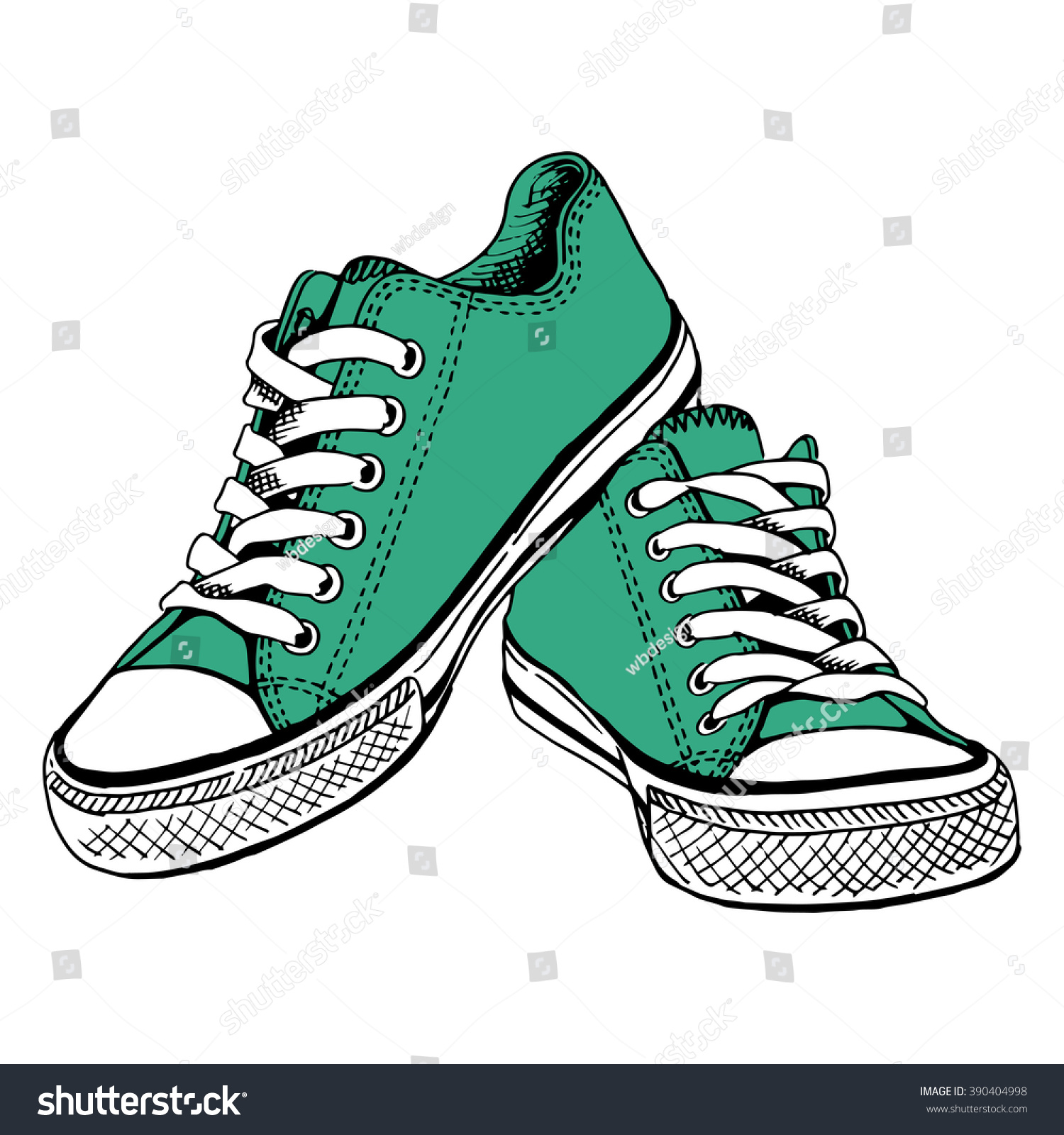 green gym shoes