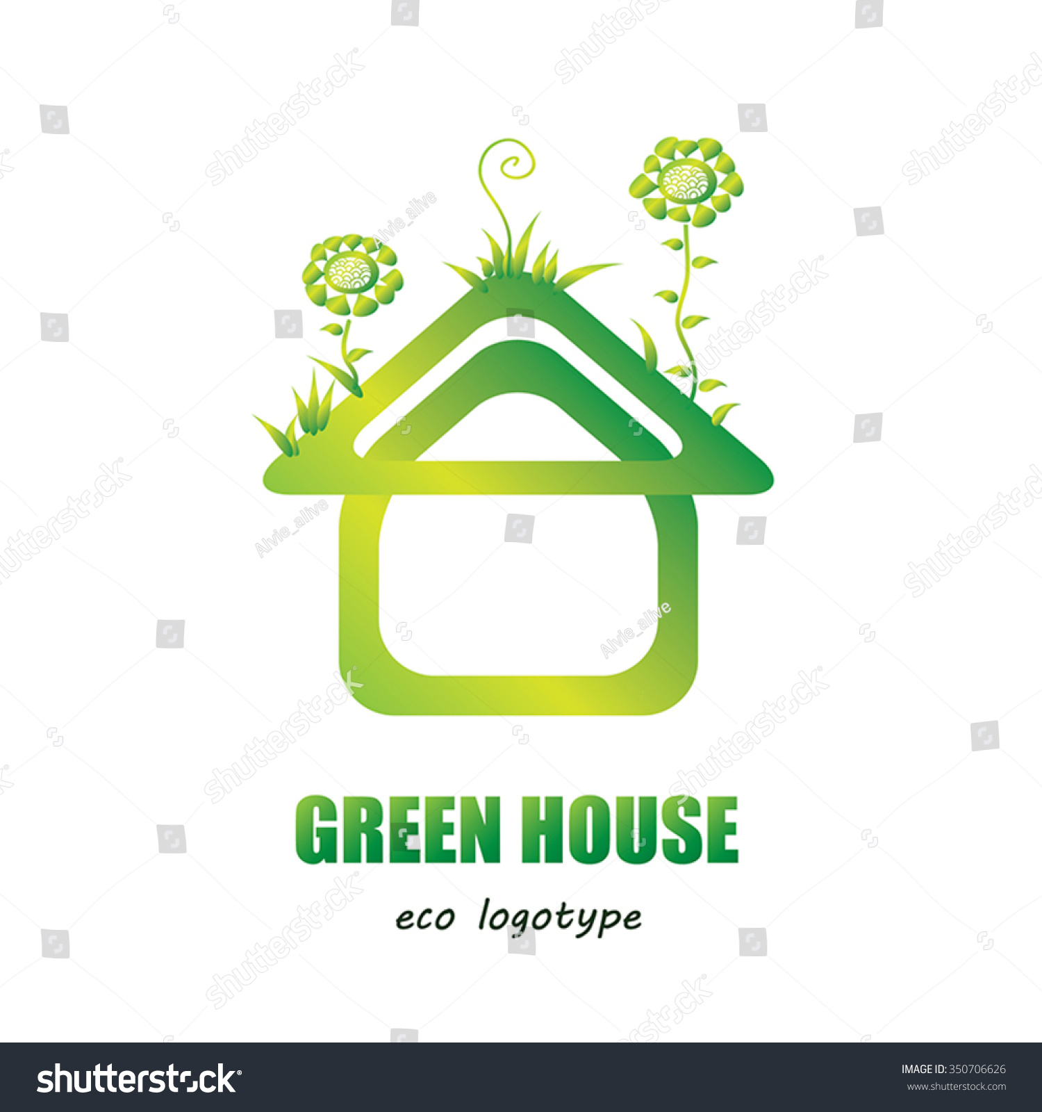 iGreeni iHousei Vector Logo iEcoi iHousei Stock Vector 350706626 