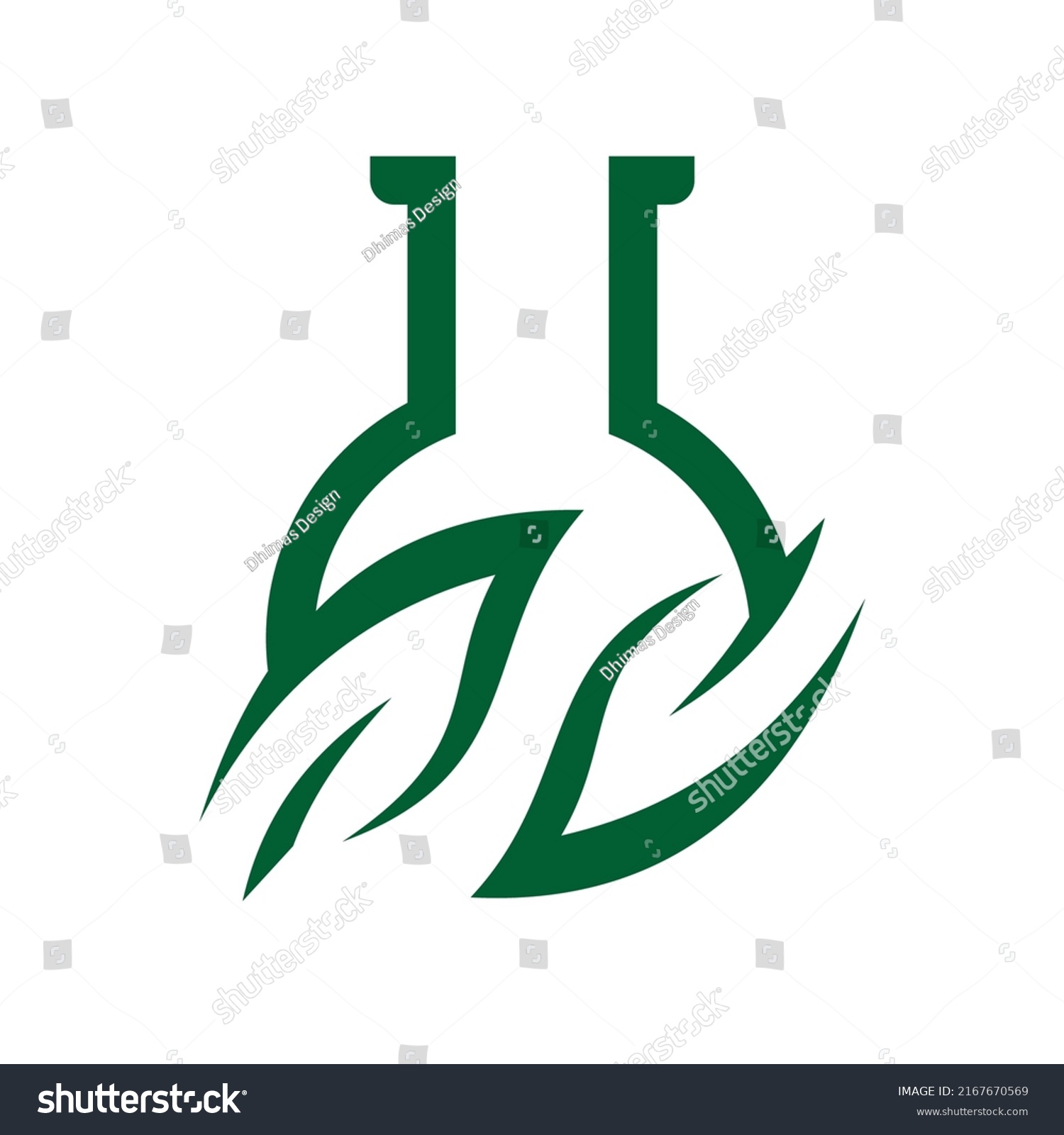 Green Lab Vector Logo Design Template Stock Vector (Royalty Free ...