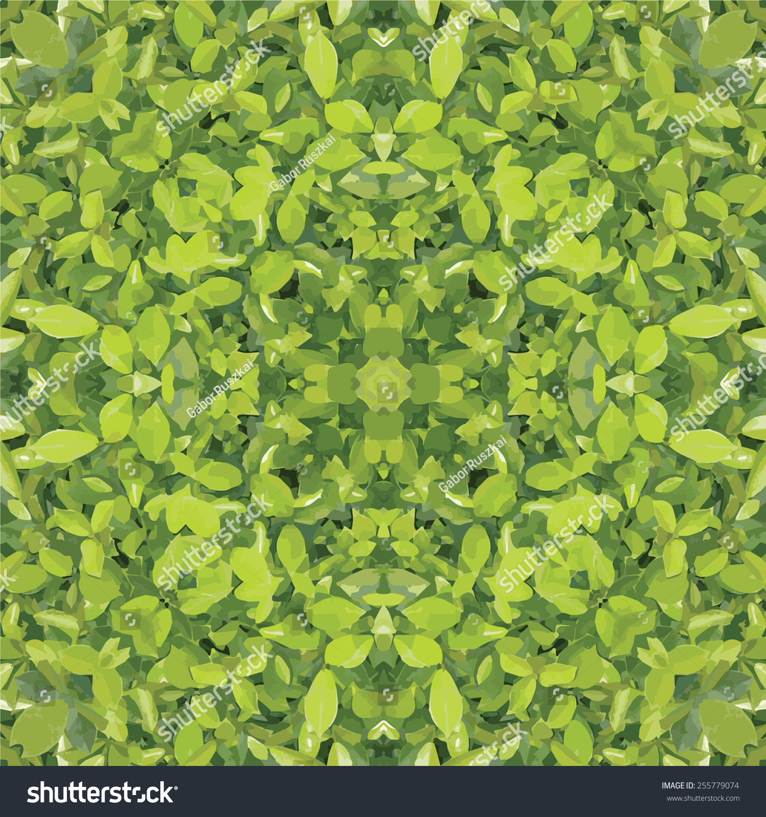 Green Leafy Bush Texture Stock Vector (Royalty Free) 255779074 ...