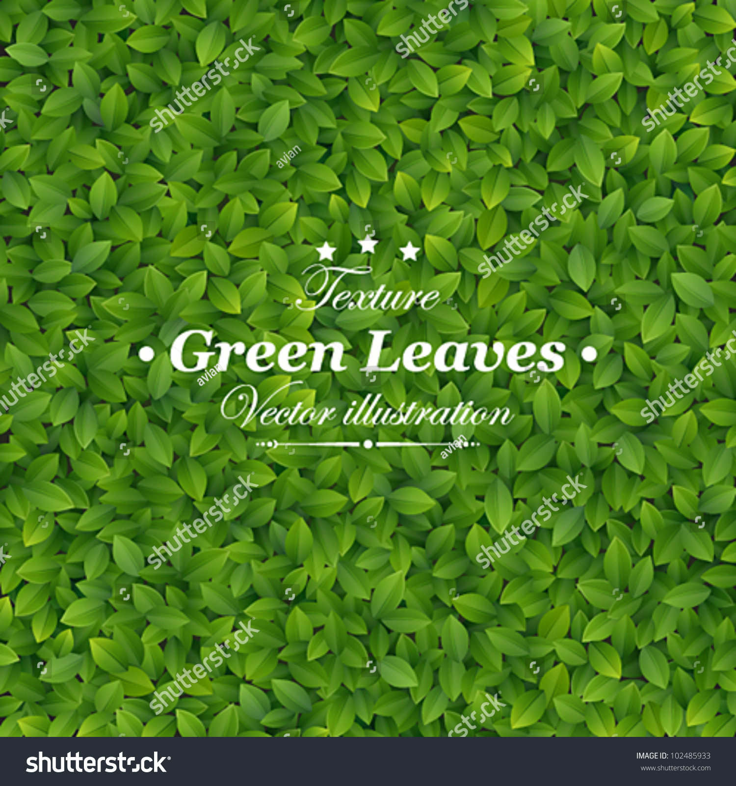 Green Leaves Texture Vector Illustration Green Leaves Texture Vector Illustration Stock Vector