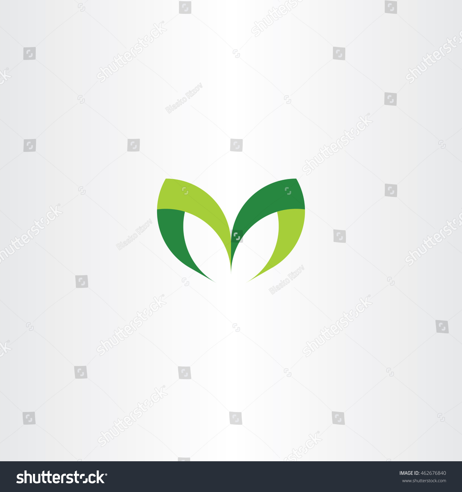 Green Letter M Leaf Icon Vector Stock Vector (Royalty Free) 462676840