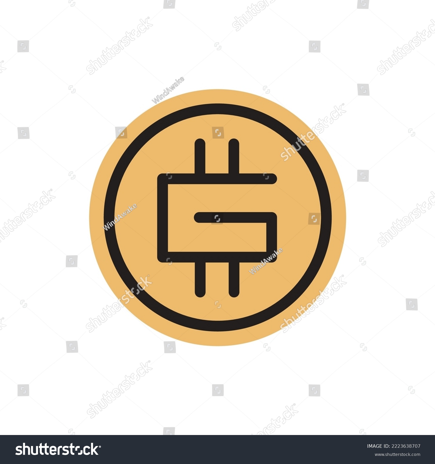 SVG of Green metaverse token (GMT) icon isolated on white background. svg