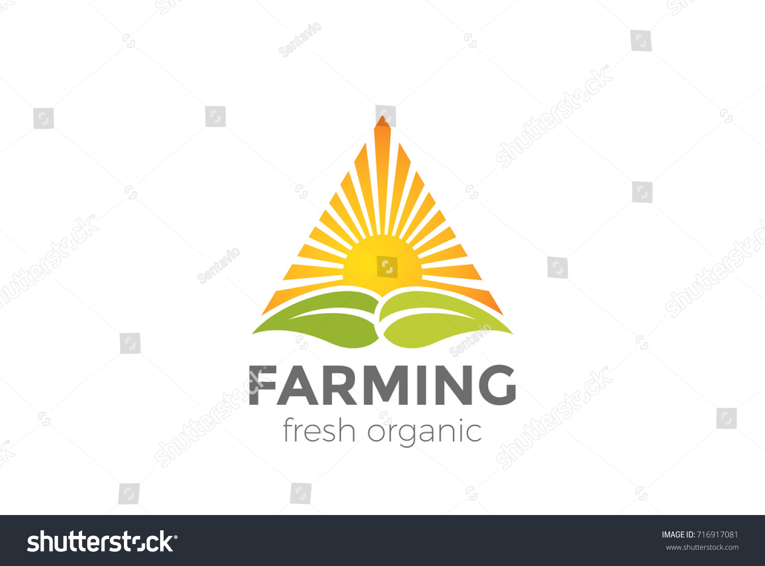 Green Natural Organic Farm Logo Design Stock Vector (Royalty Free ...