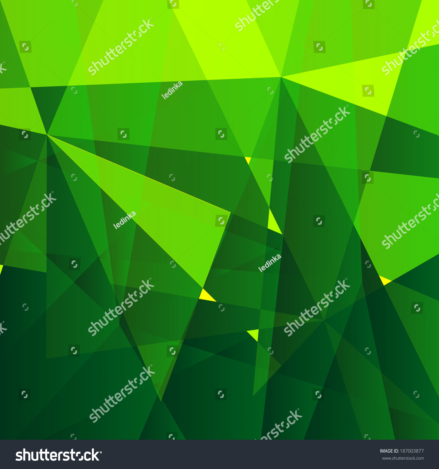 Green Polygon Background Triangles Shadows Stock Vector (Royalty Free ...