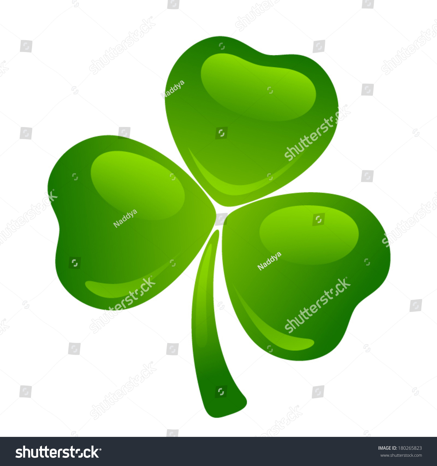 Green Shamrock Vector Eps10 Stock Vector (Royalty Free) 180265823