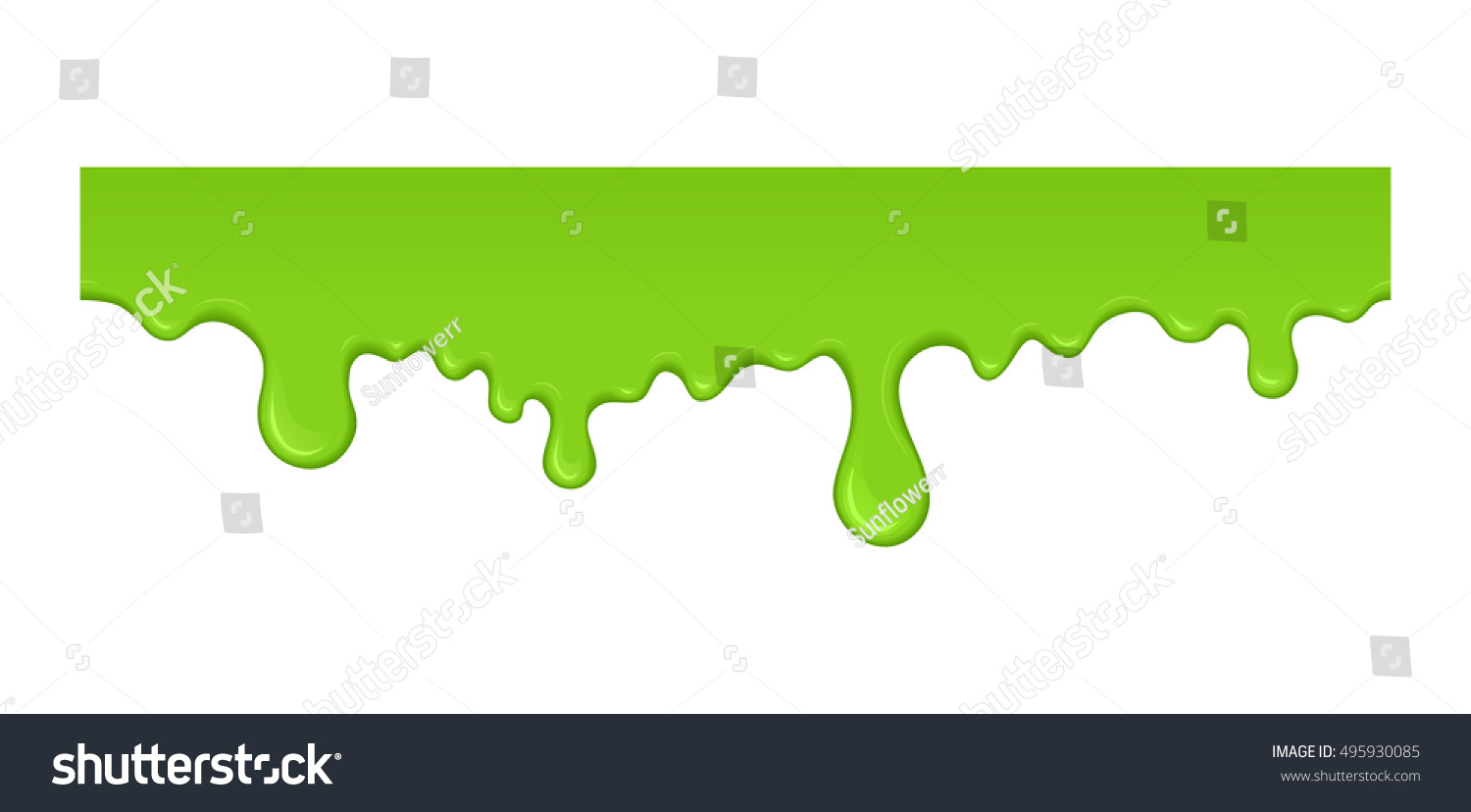 Green Slime Dripping Radioactive Splash Liquid Stock Vector (Royalty ...