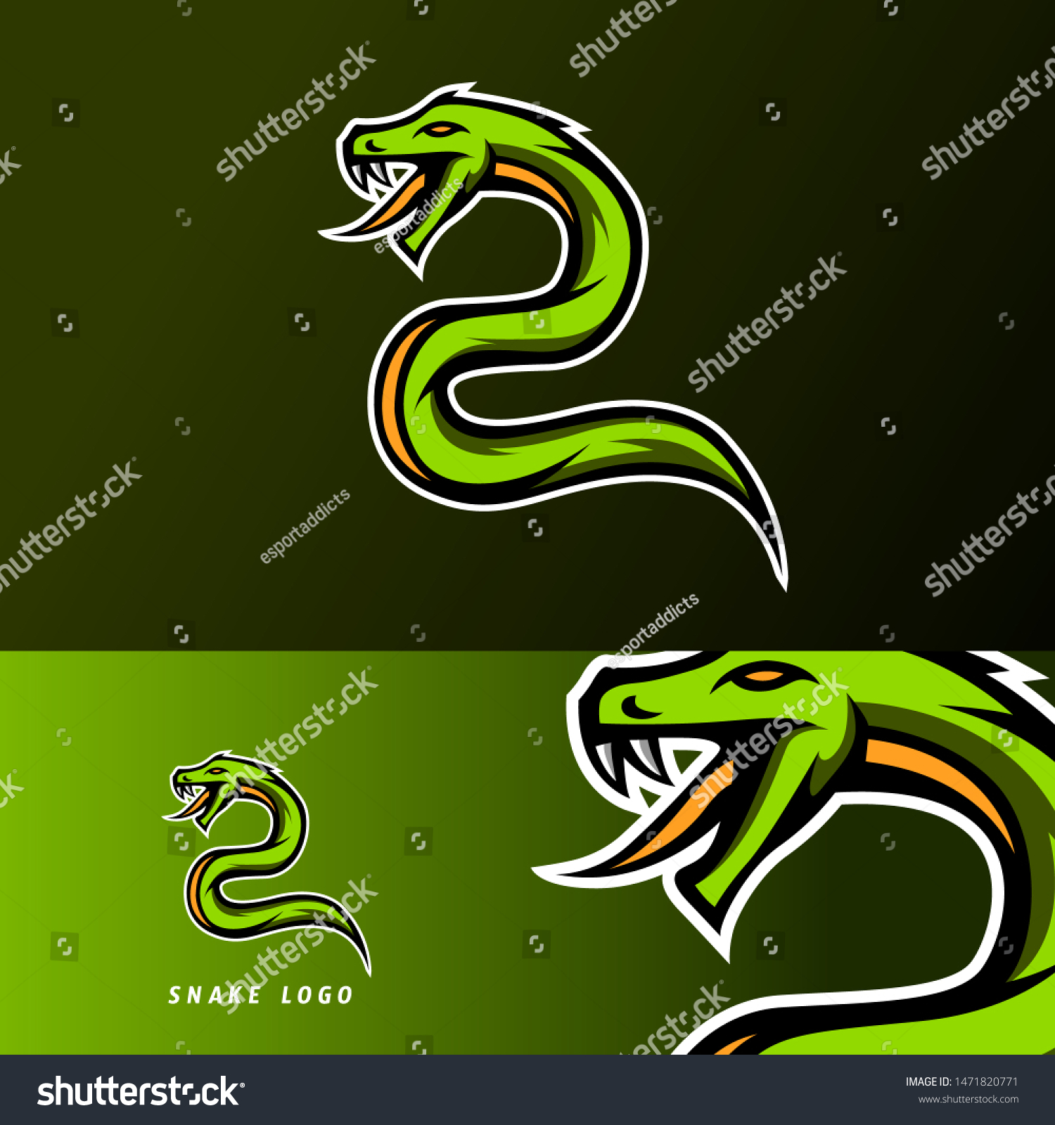 SVG of green snake viper pioson mascot esport logo for team, personal, company svg