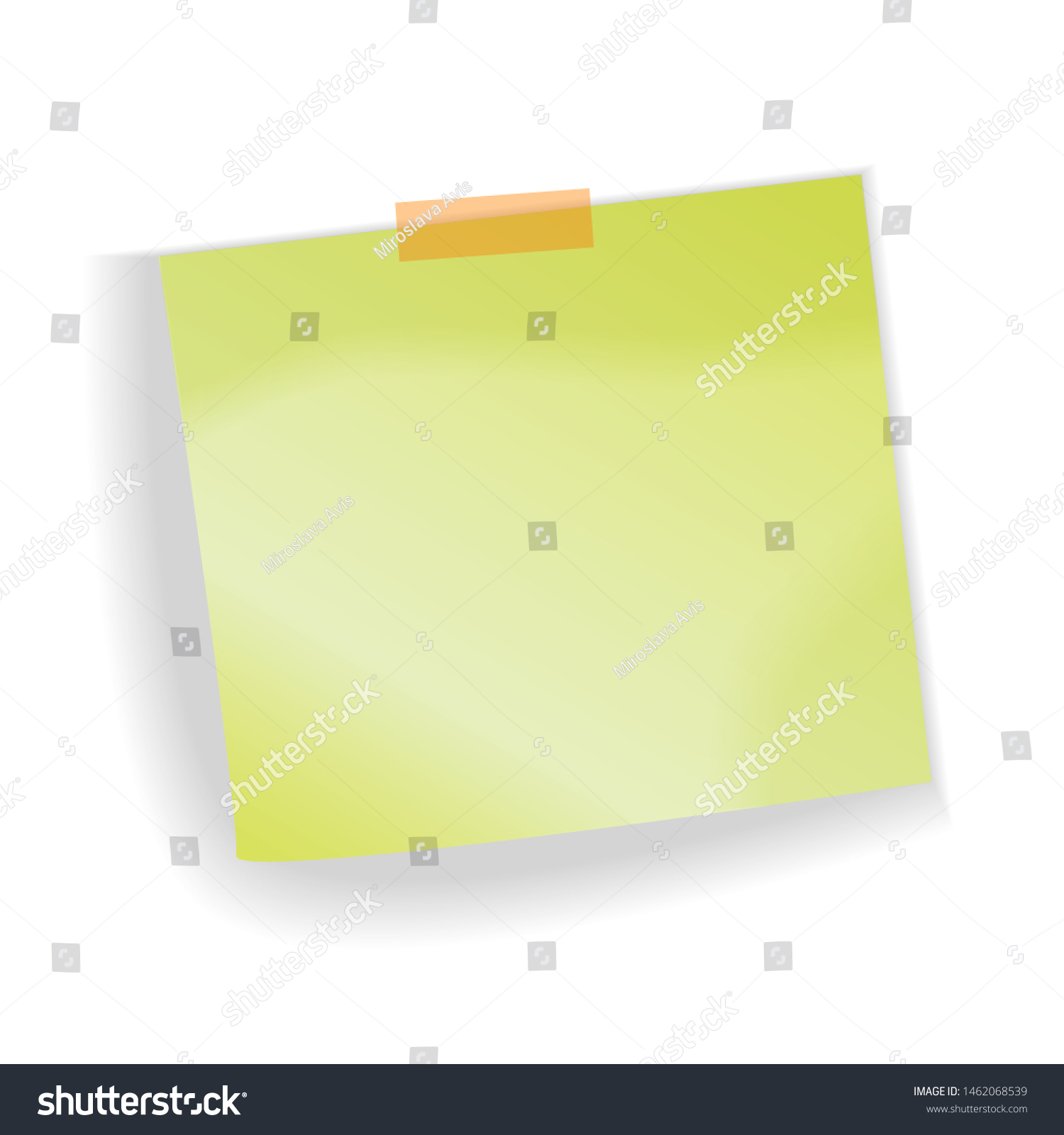 Green Sticker Sheet Shadow Pinned Adhesive Stock Vector (Royalty Free ...