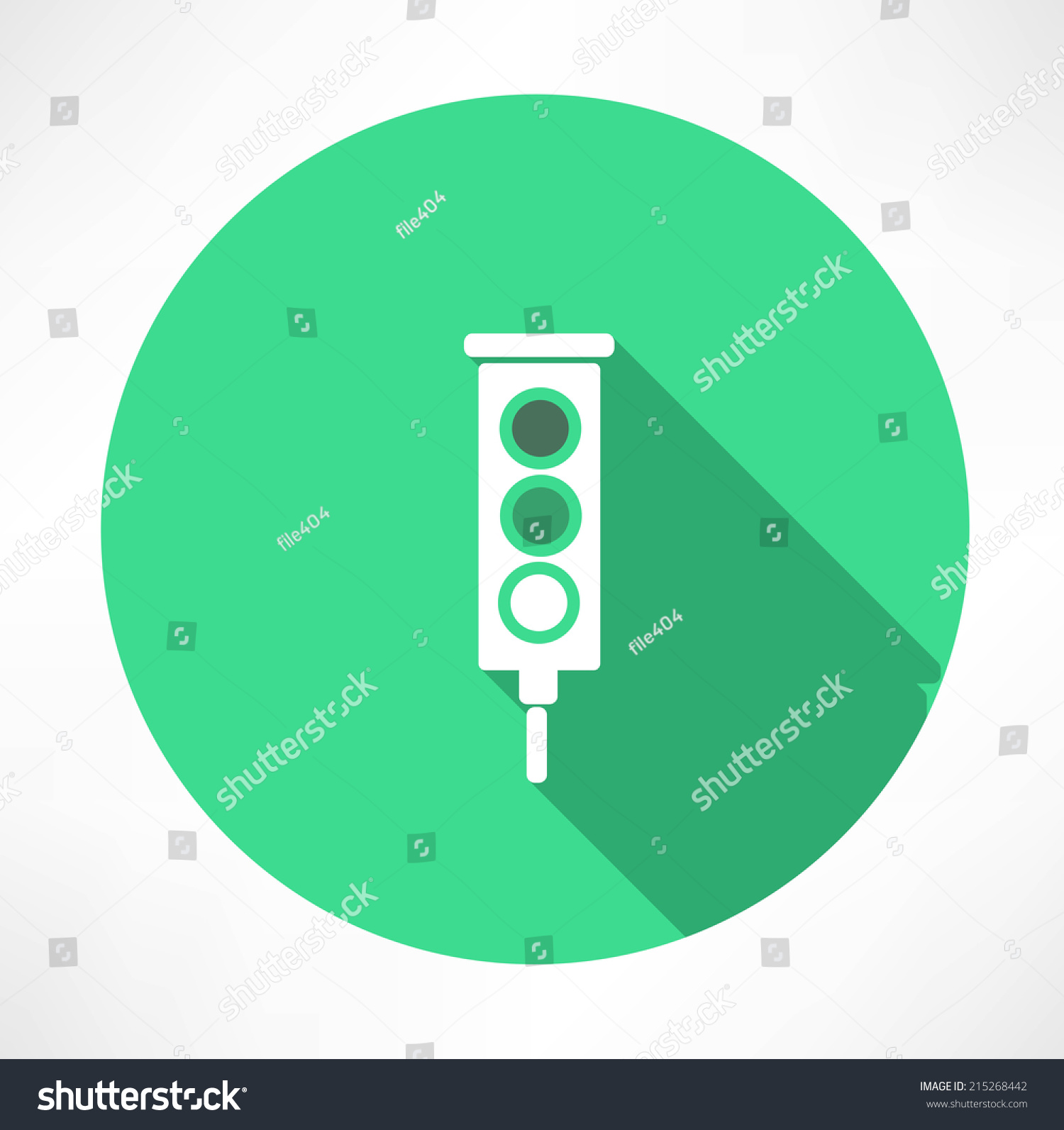 Green Traffic Lights Icon Stock Vector (Royalty Free) 215268442
