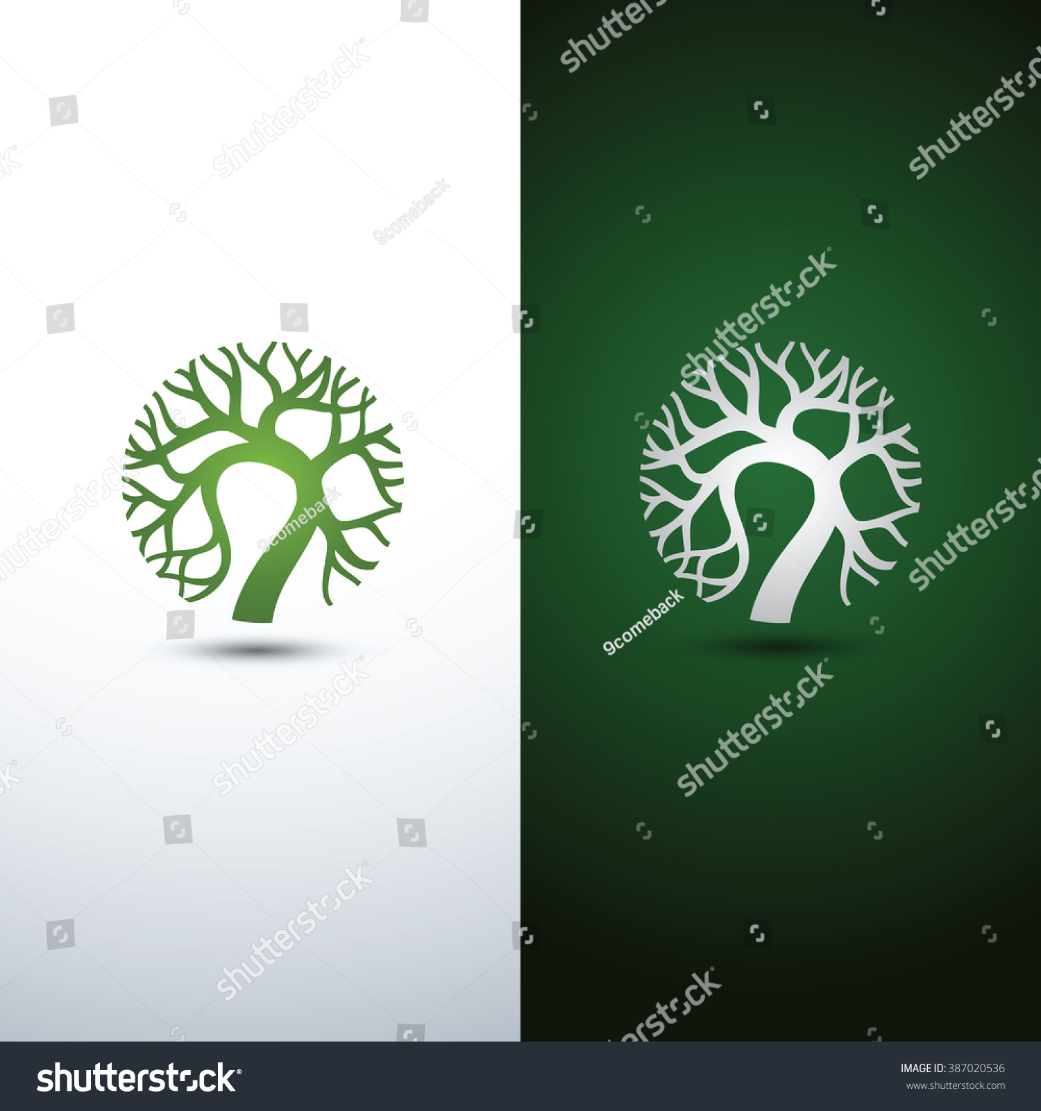 Green Tree Logo Design Eco Conceptvector Stock Vector 387020536 Shutterstock Green Tree Vector Logo Design Garden Concept Eco Icon Stock Vector Illustration Of Concept