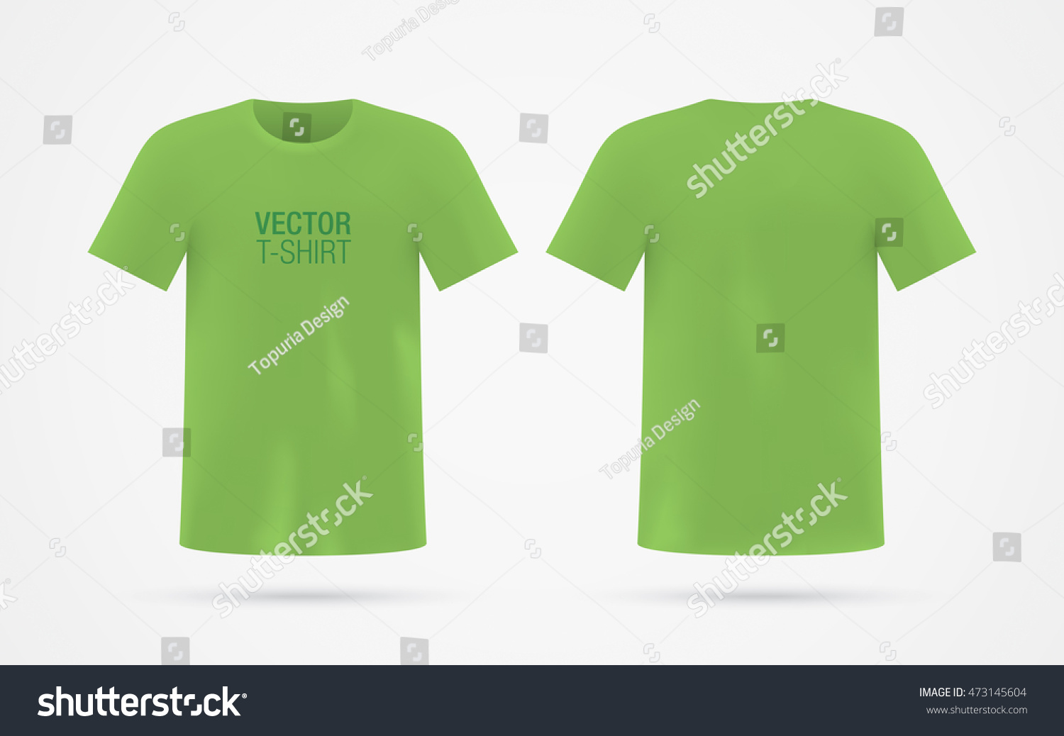 Download Green Vector Tshirt Template Isolated On Stock Vector 473145604 - Shutterstock