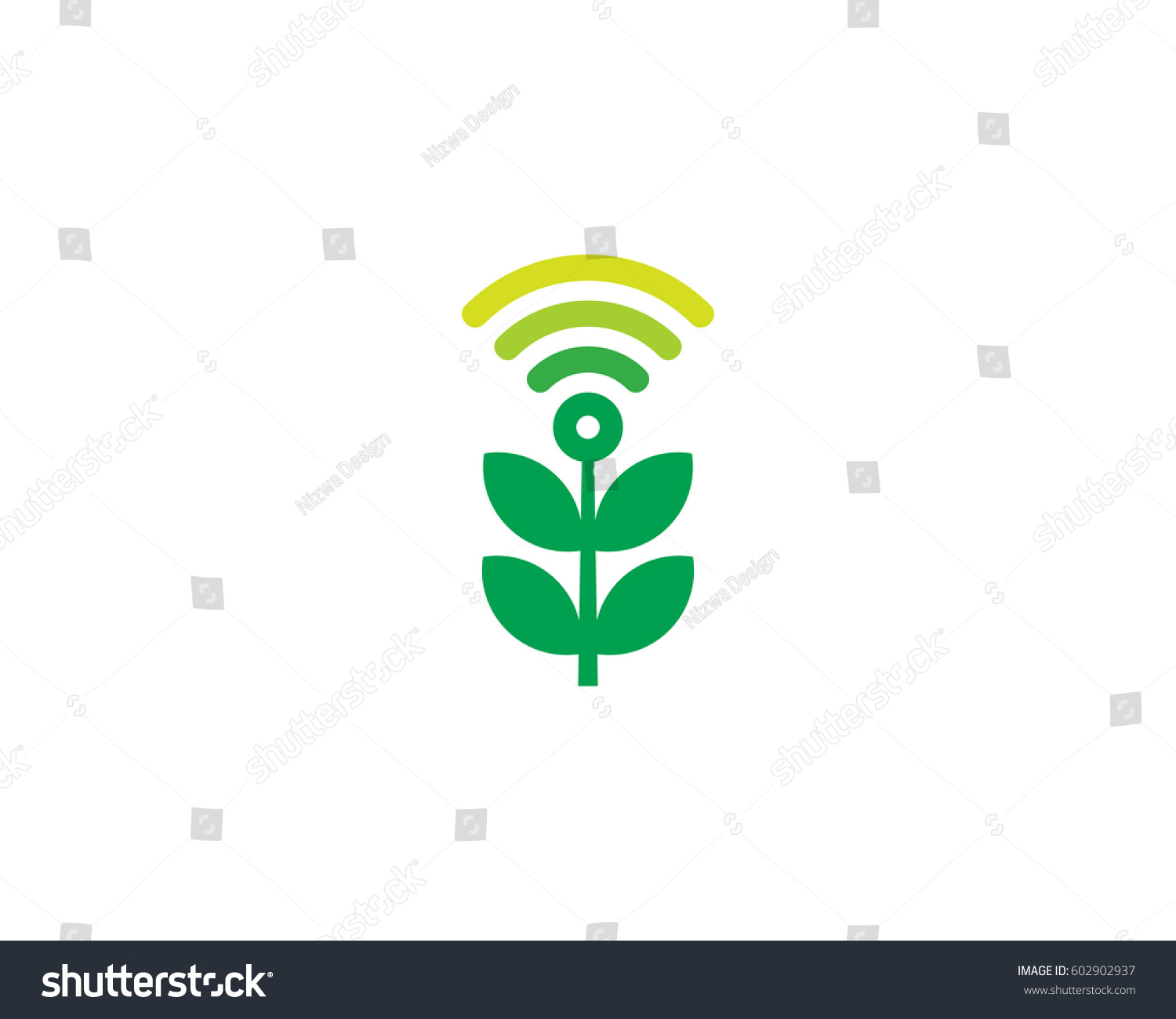 Green Wifi Logo Design Element Stock Vector (Royalty Free) 602902937