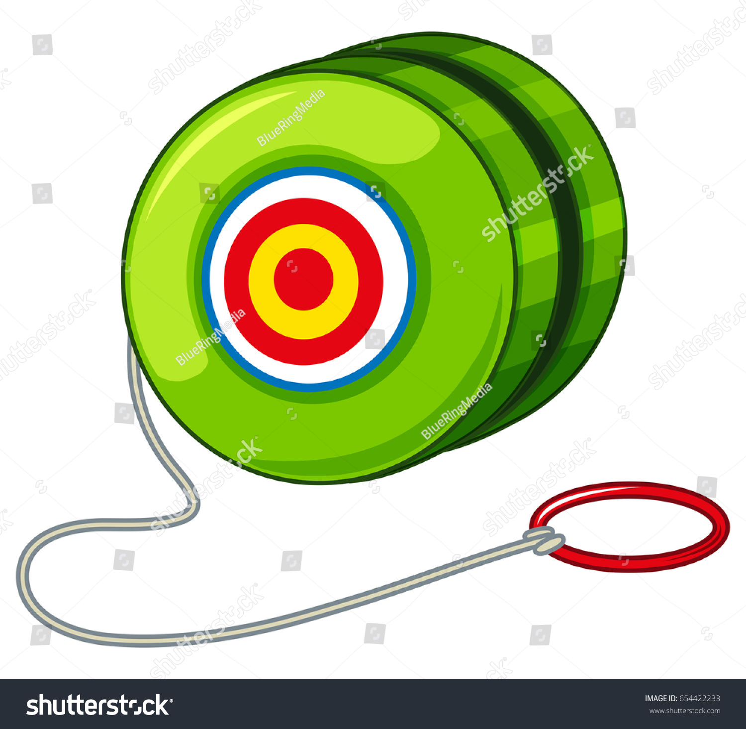 Green Yoyo Red Ring Illustration Stock Vector 654422233 - Shutterstock