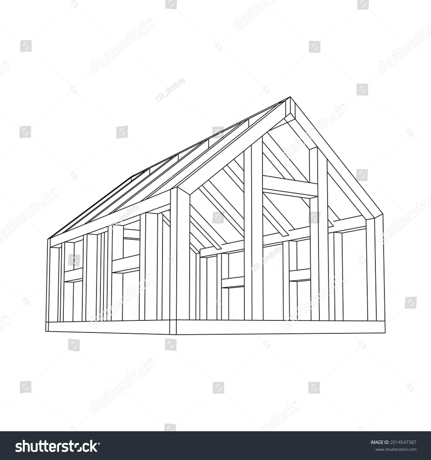 SVG of Greenhouse construction frame. Hothouse building object or framing house. Warm house Vector illustration. Glasshouse concept image svg