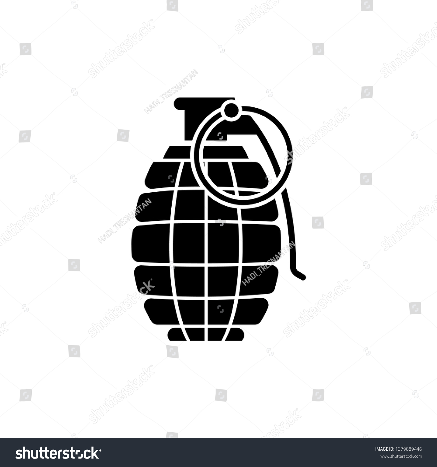 Grenade Icon Explosive Weapon Illustration Simple Stock Vector (Royalty ...