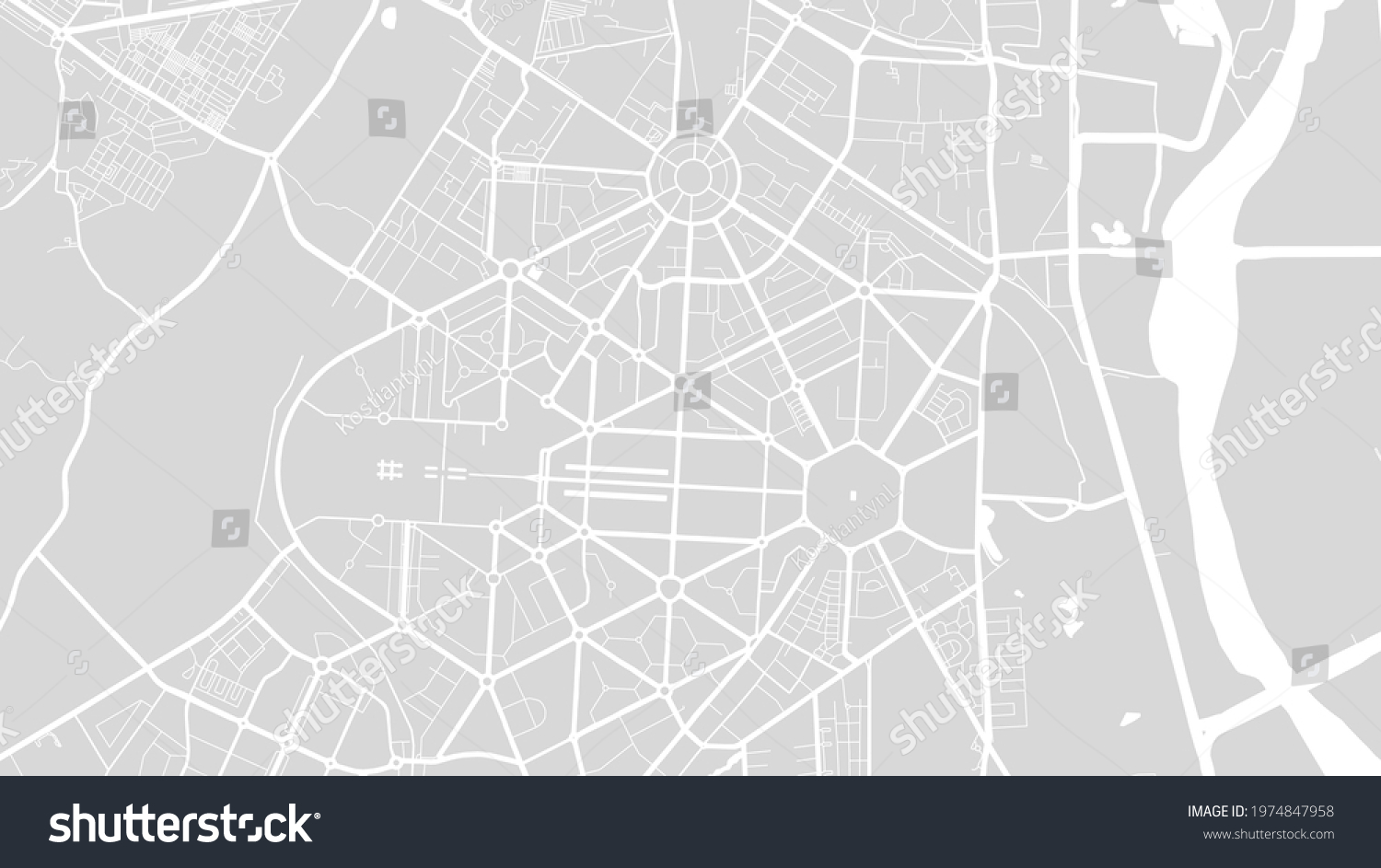 Grey White Delhi City Area Vector Stock Vector (Royalty Free ...