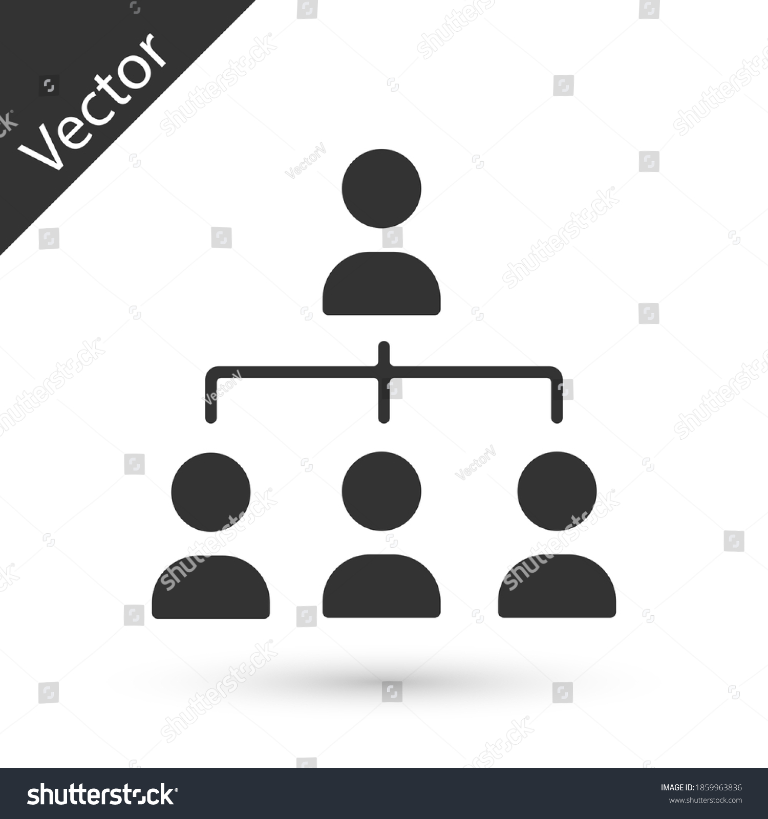 Grey Business Hierarchy Organogram Chart Infographics Stock Vector ...