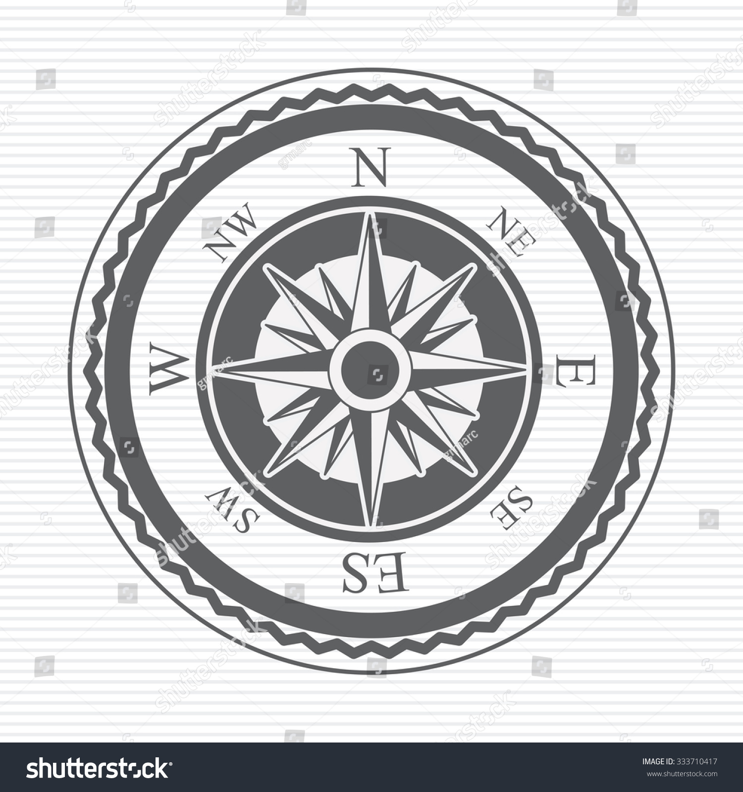 Grey Compass Concept Over White Background Stock Vector (Royalty Free ...