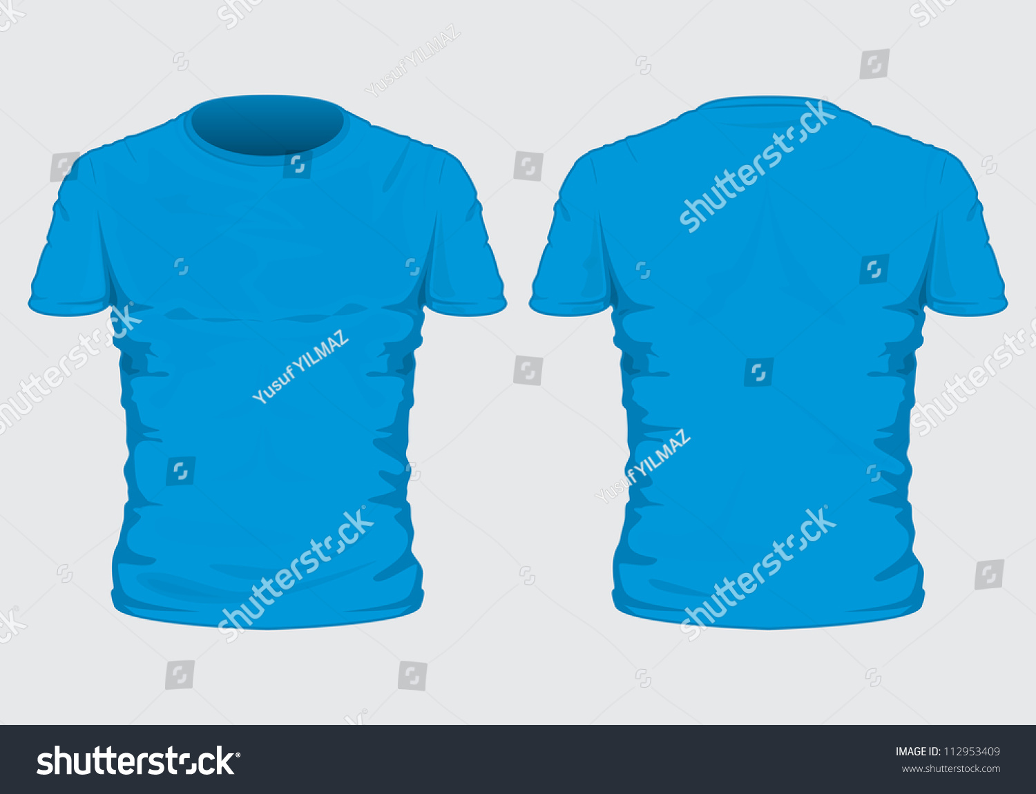 Grey T-Shirt Template, Drawing On The Floor Stock Vector Illustration ...