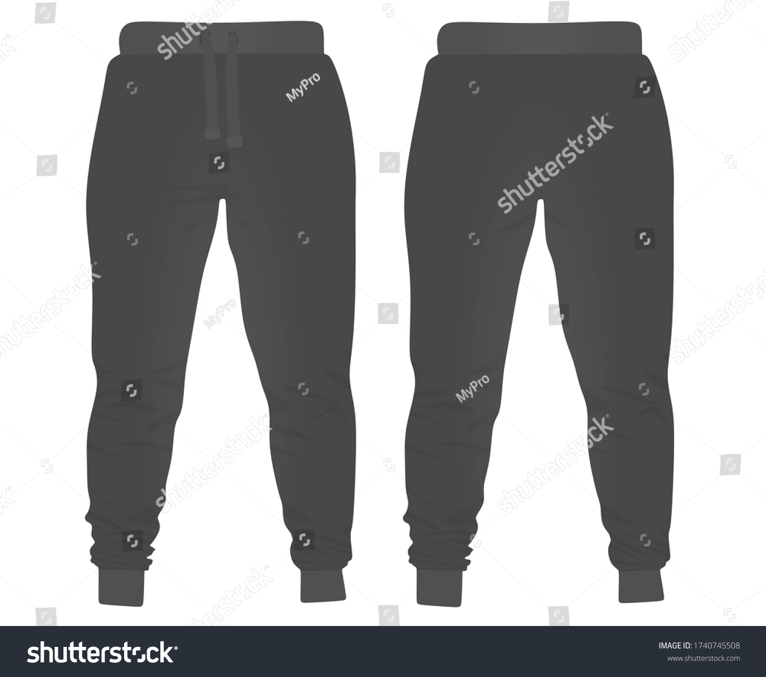 Grey Tracksuit Bottom Vector Illustration Stock Vector (Royalty Free ...