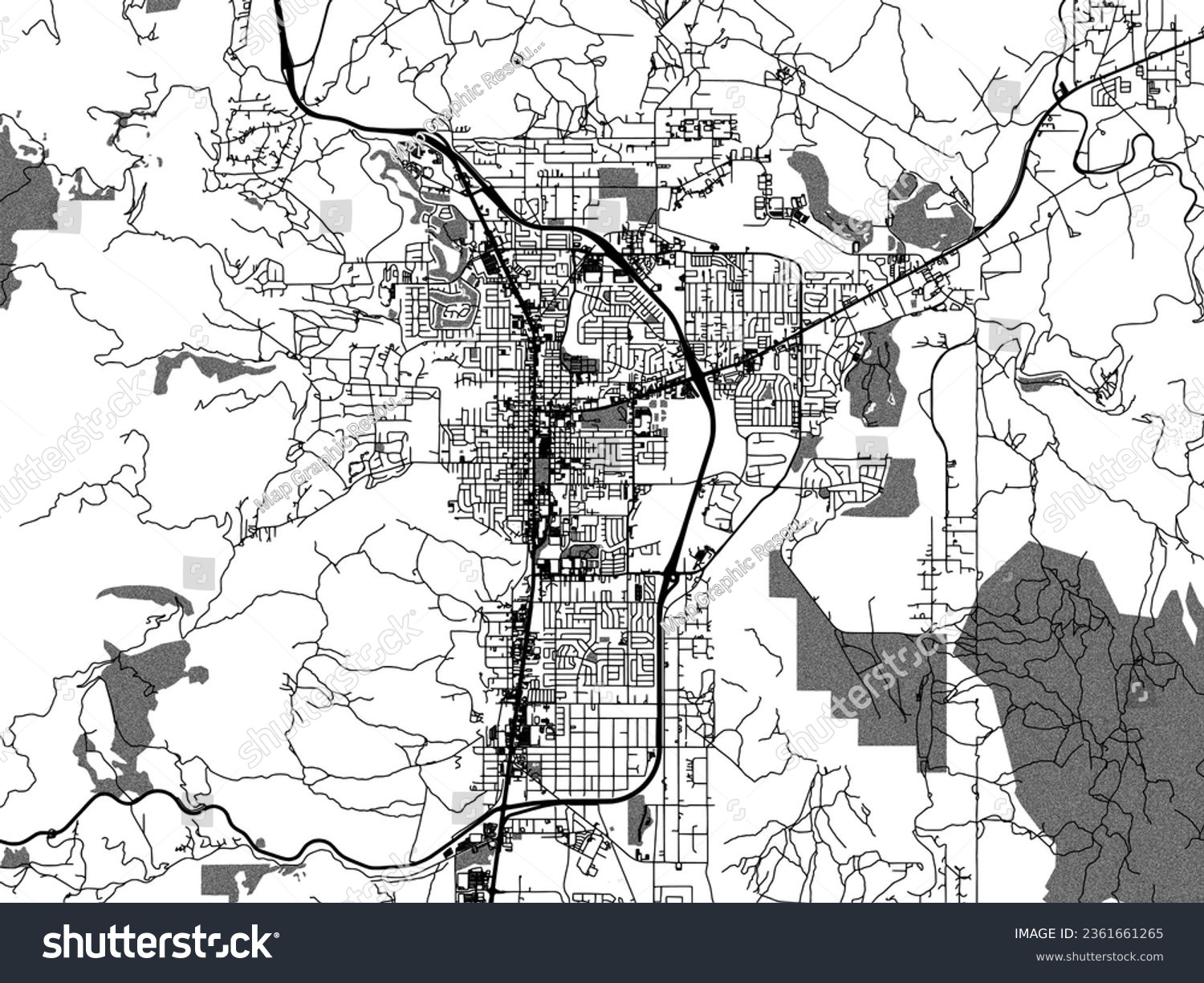 SVG of Greyscale vector city map of Carson City Nevada in the United States of America with with water, fields and parks, and roads on a white background. svg