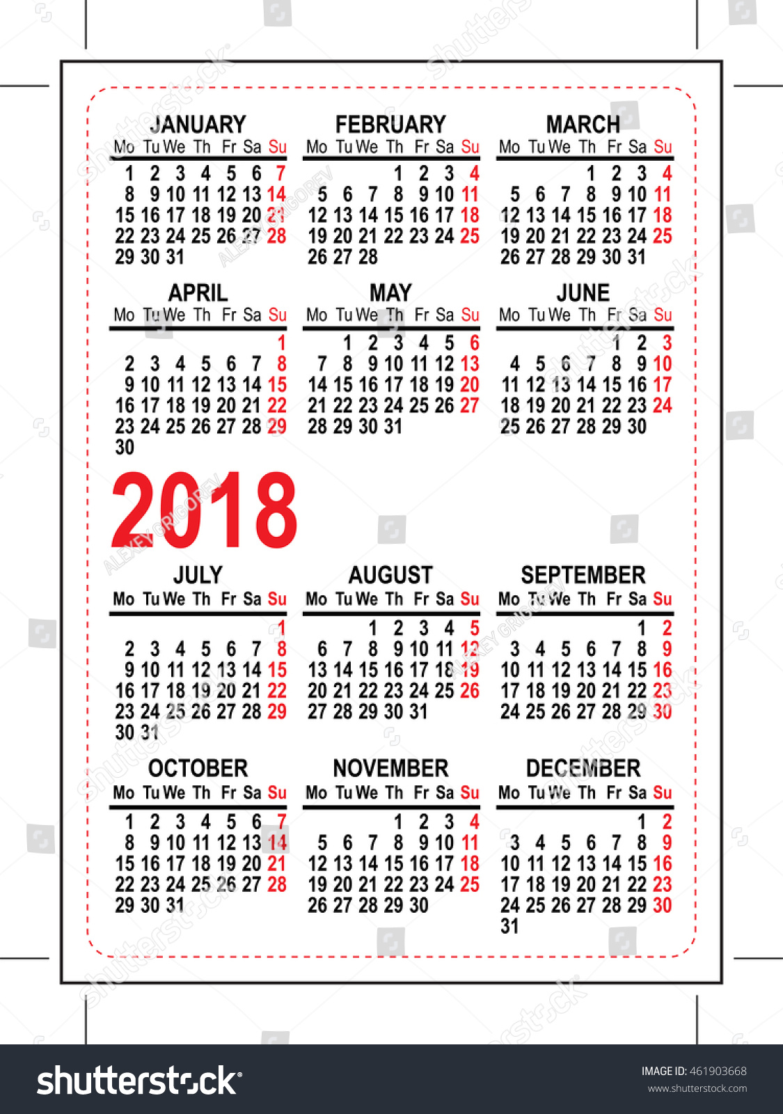 2018 Pocket Calendar - FREE DOWNLOAD