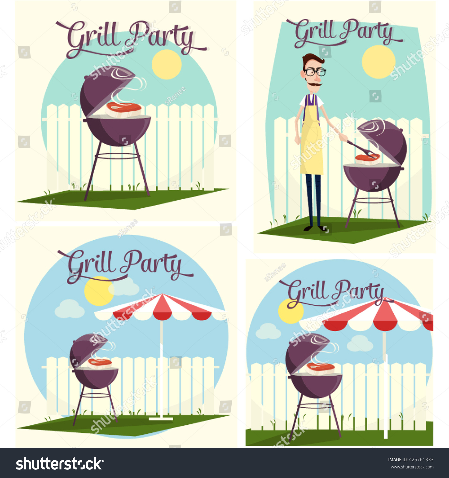 Grill Party Stock Vector Royalty Free